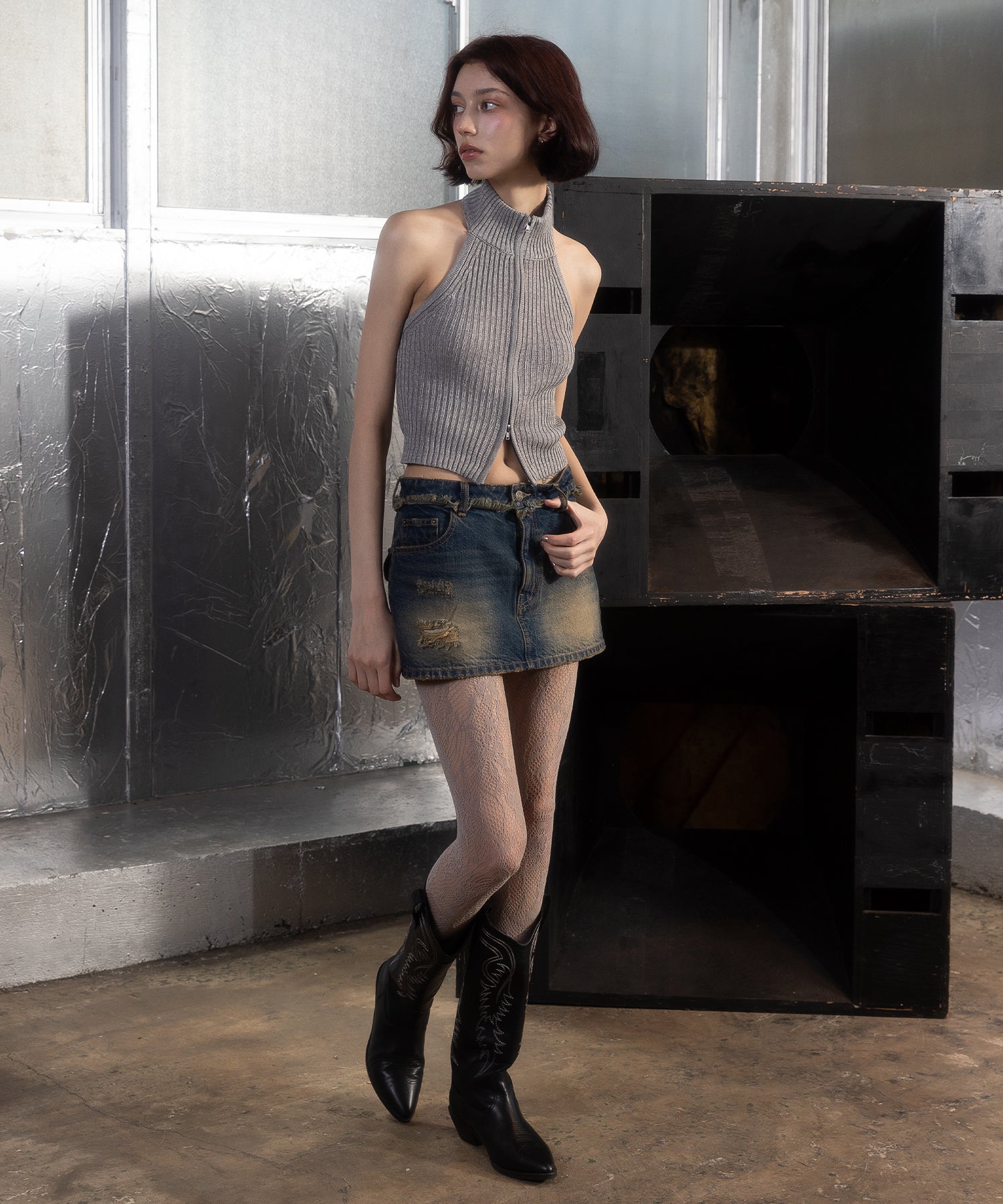 MODEL:172cm/COLOR:BLUE/SIZE:S