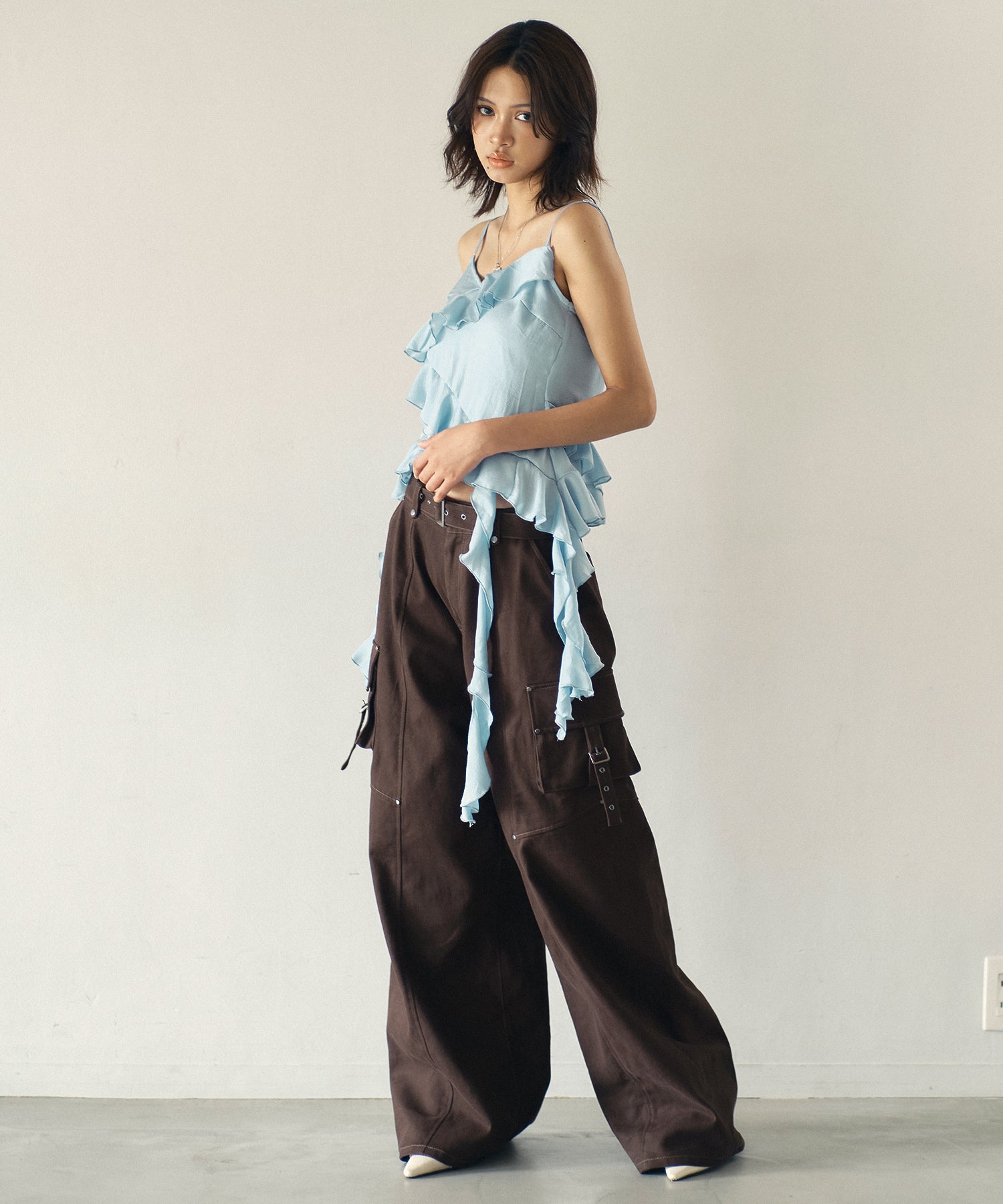 MODEL:170cm/COLOR:BROWN/SIZE:M