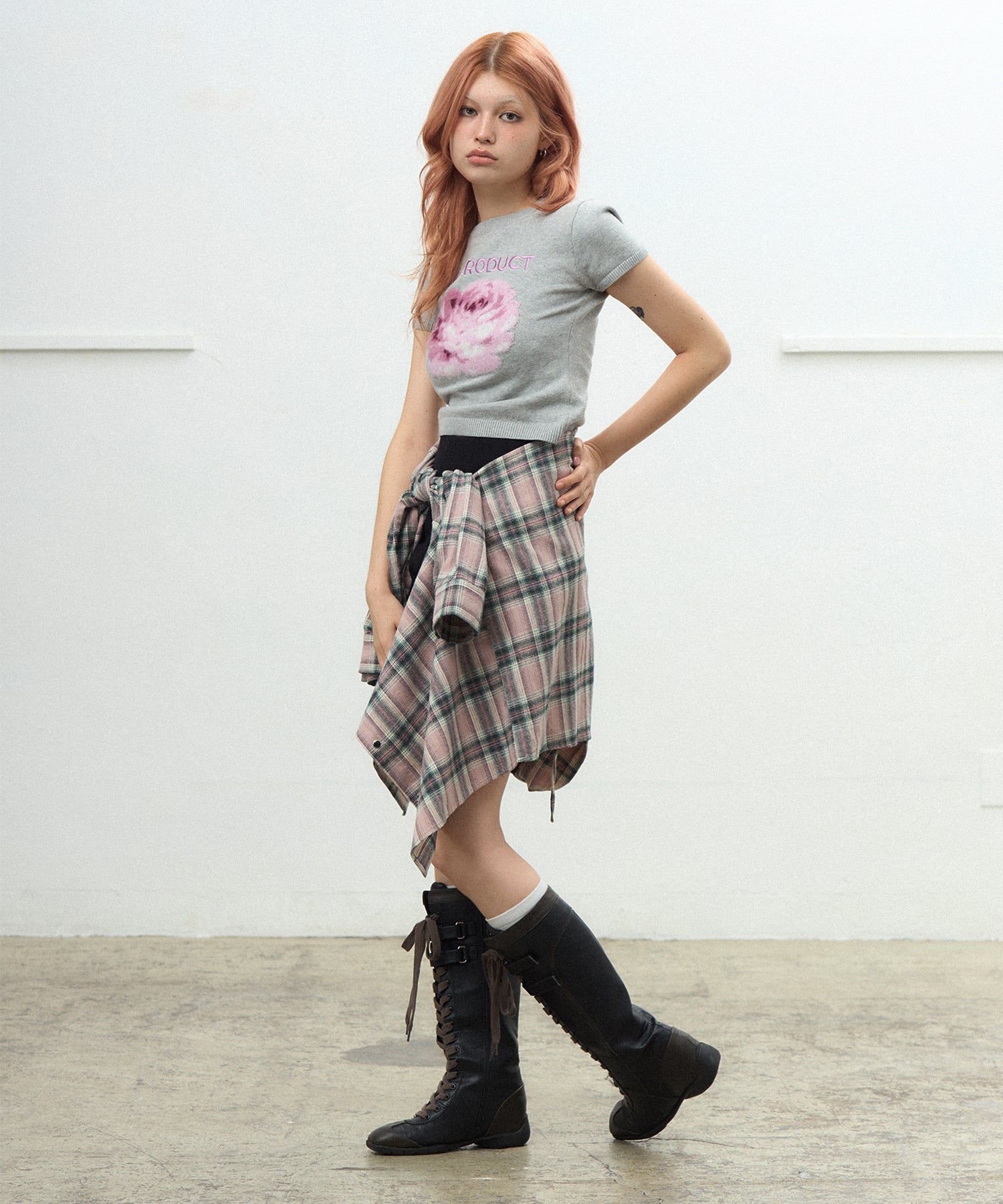 MODEL:170cm/COLOR:GRAY/SIZE:F