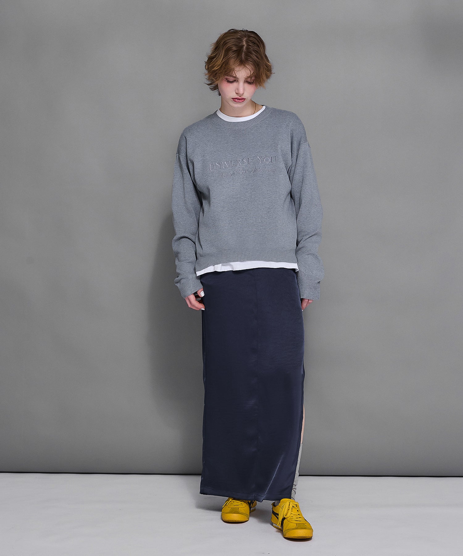 MODEL:170cm/COLOR:NAVY/SIZE:F