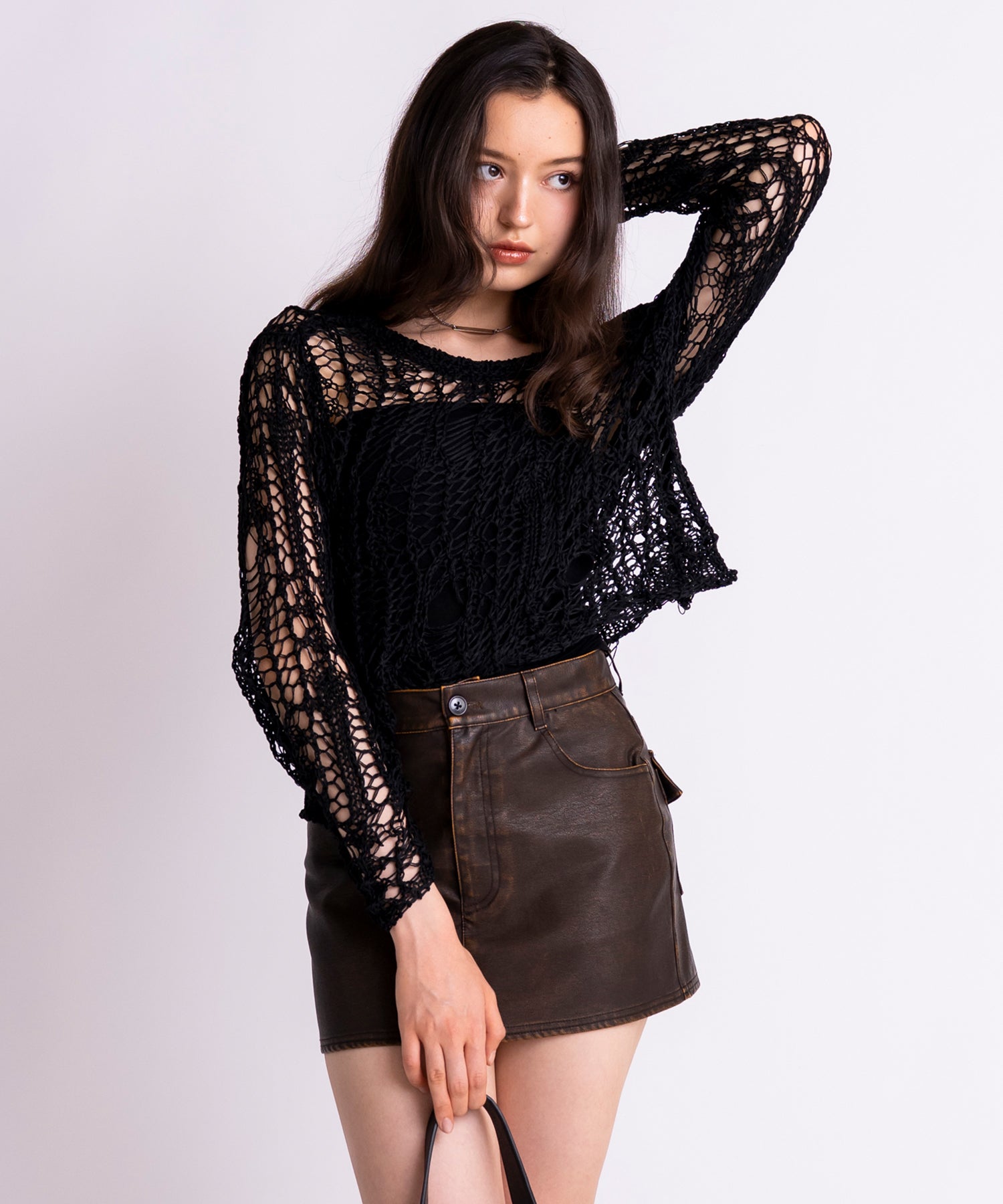 MODEL:172cm/COLOR:BLACK/SIZE:F