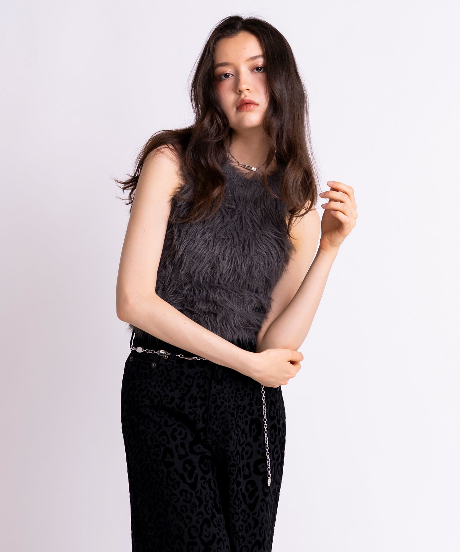 MODEL:171cm/COLOR:DARK GRAY/SIZE:F