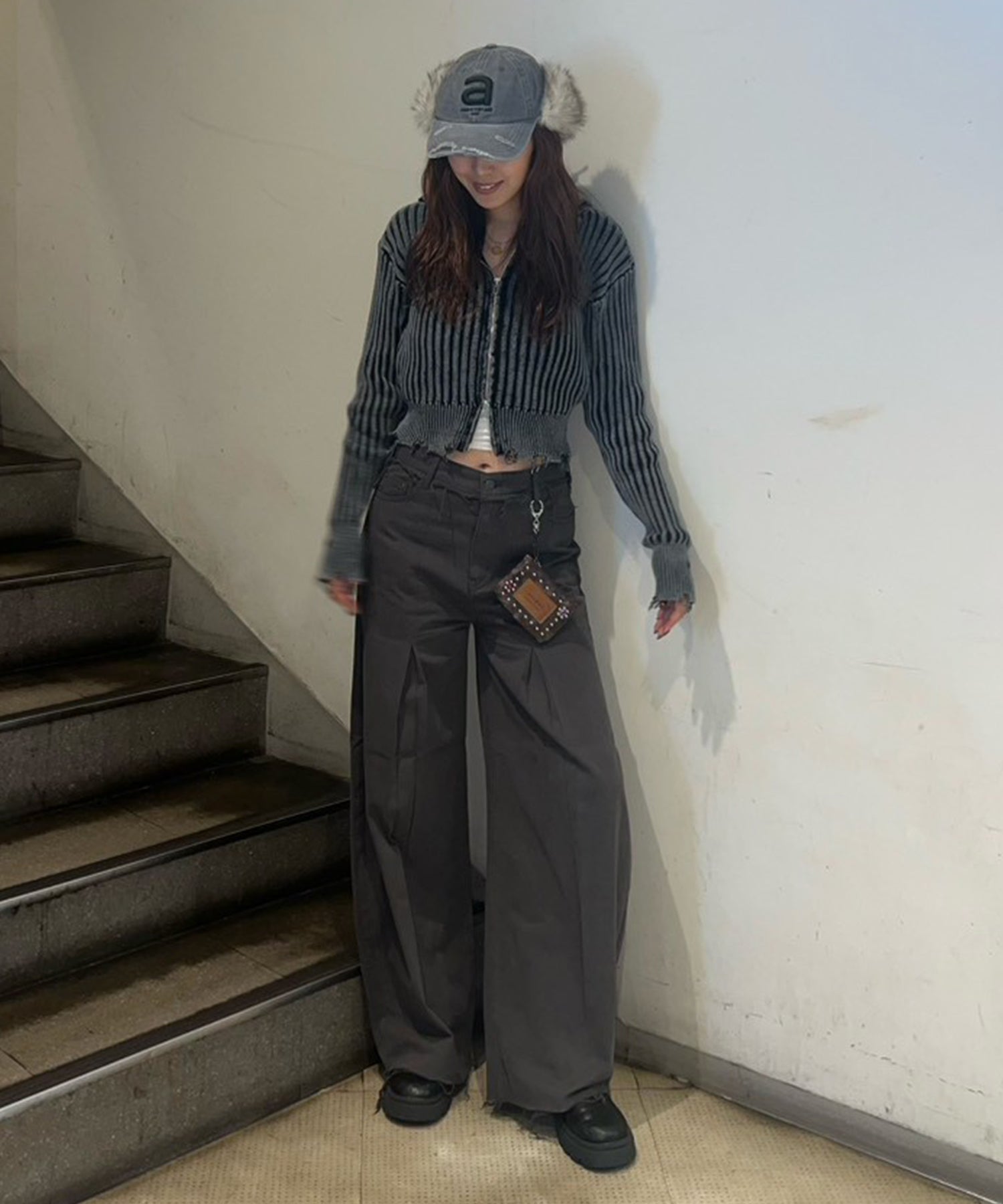 STAFF:169cm/COLOR:DARK GRAY/SIZE:M