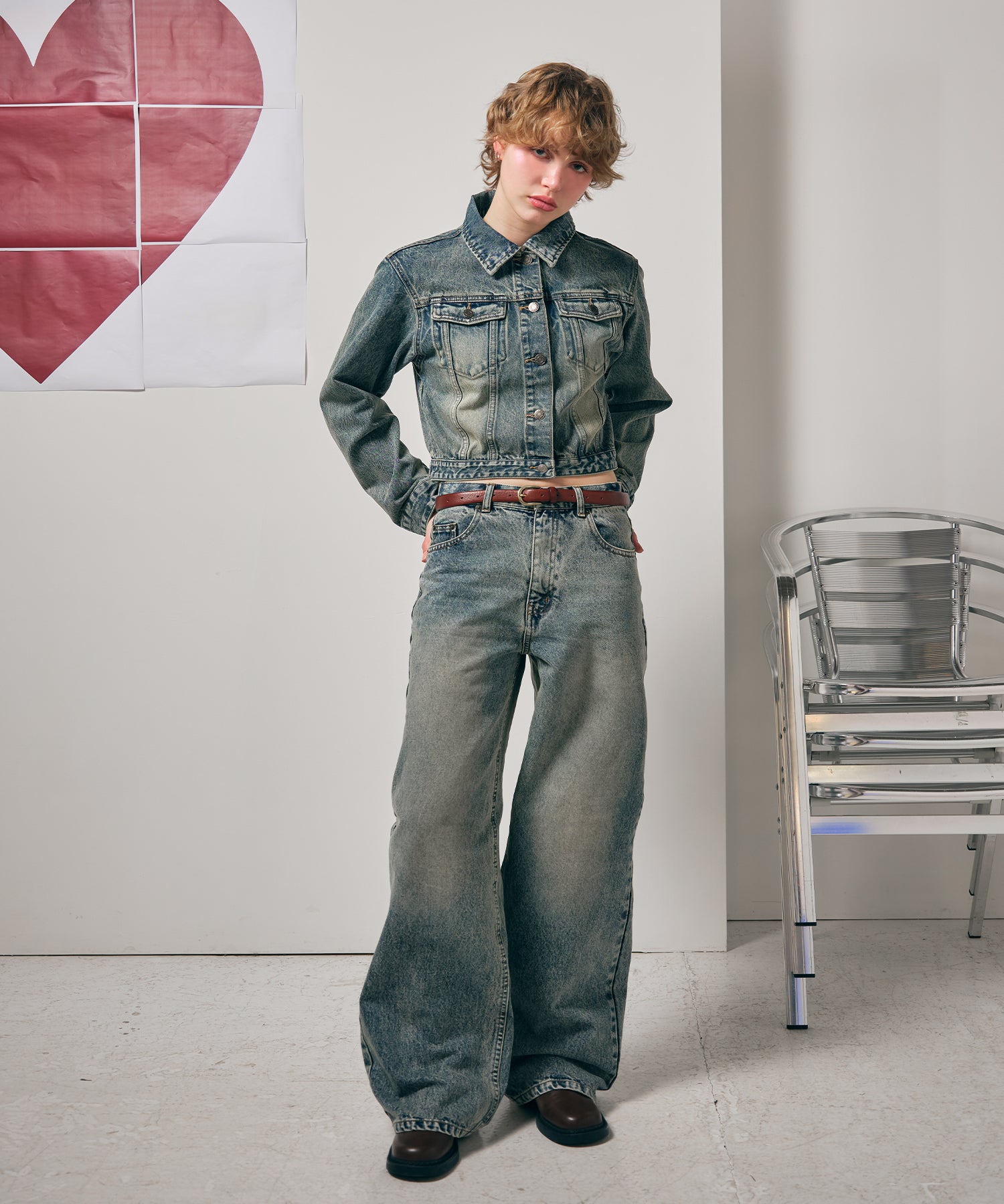 MODEL:170cm/COLOR:BLUE/SIZE:M