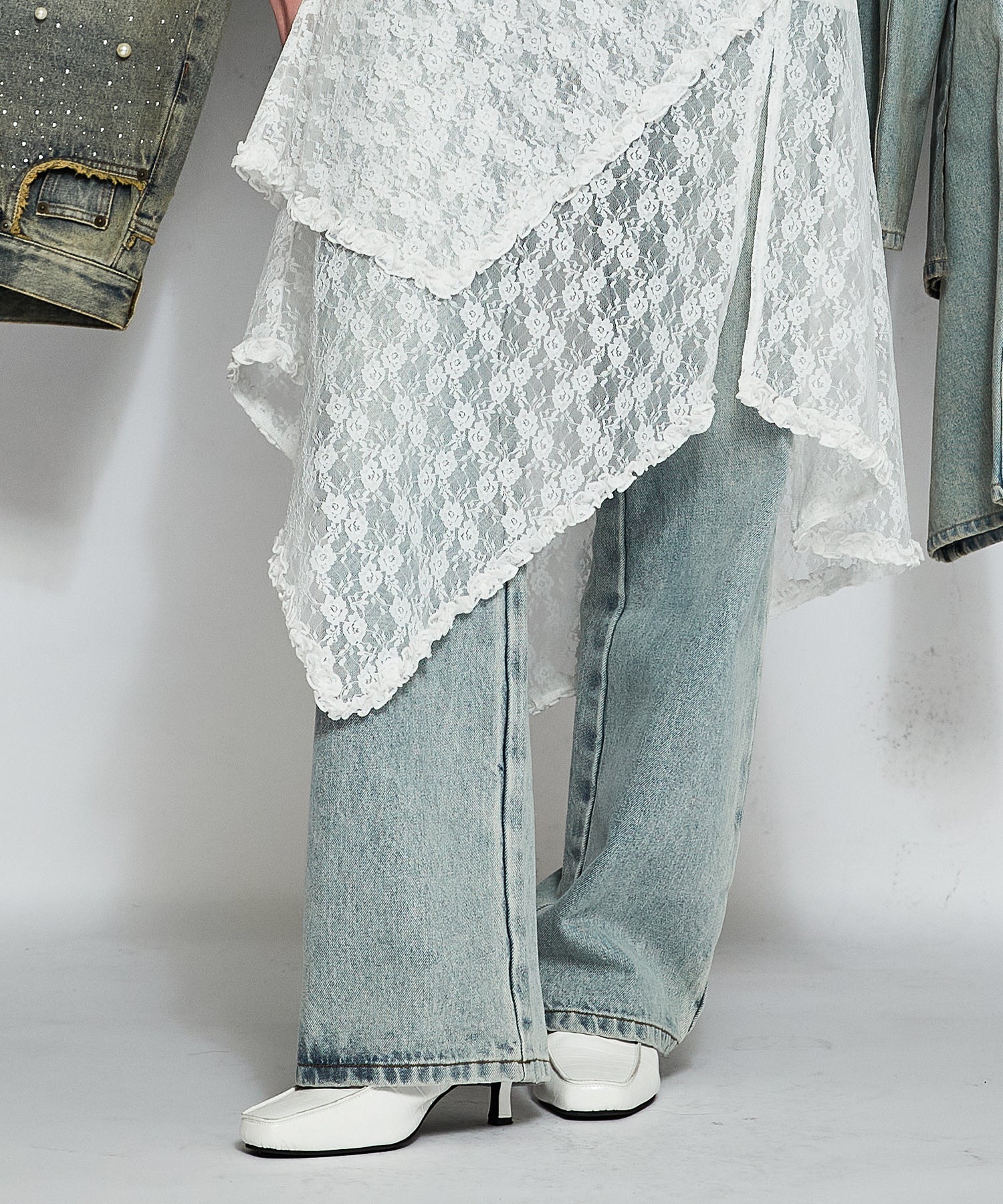 MODEL:170cm/COLOR:WHITE/SIZE:L