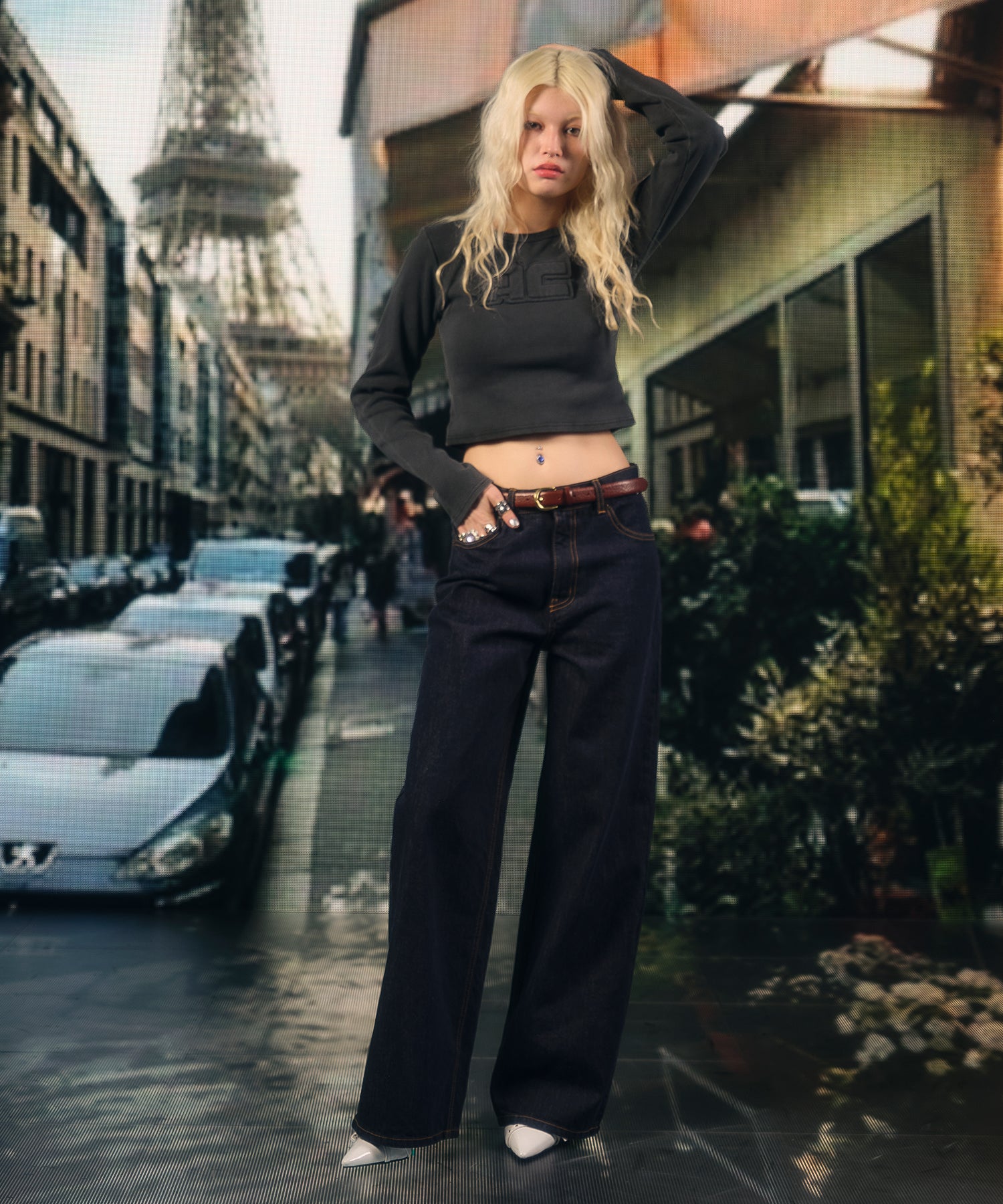 MODEL:170cm/COLOR:DARK GRAY/SIZE:F