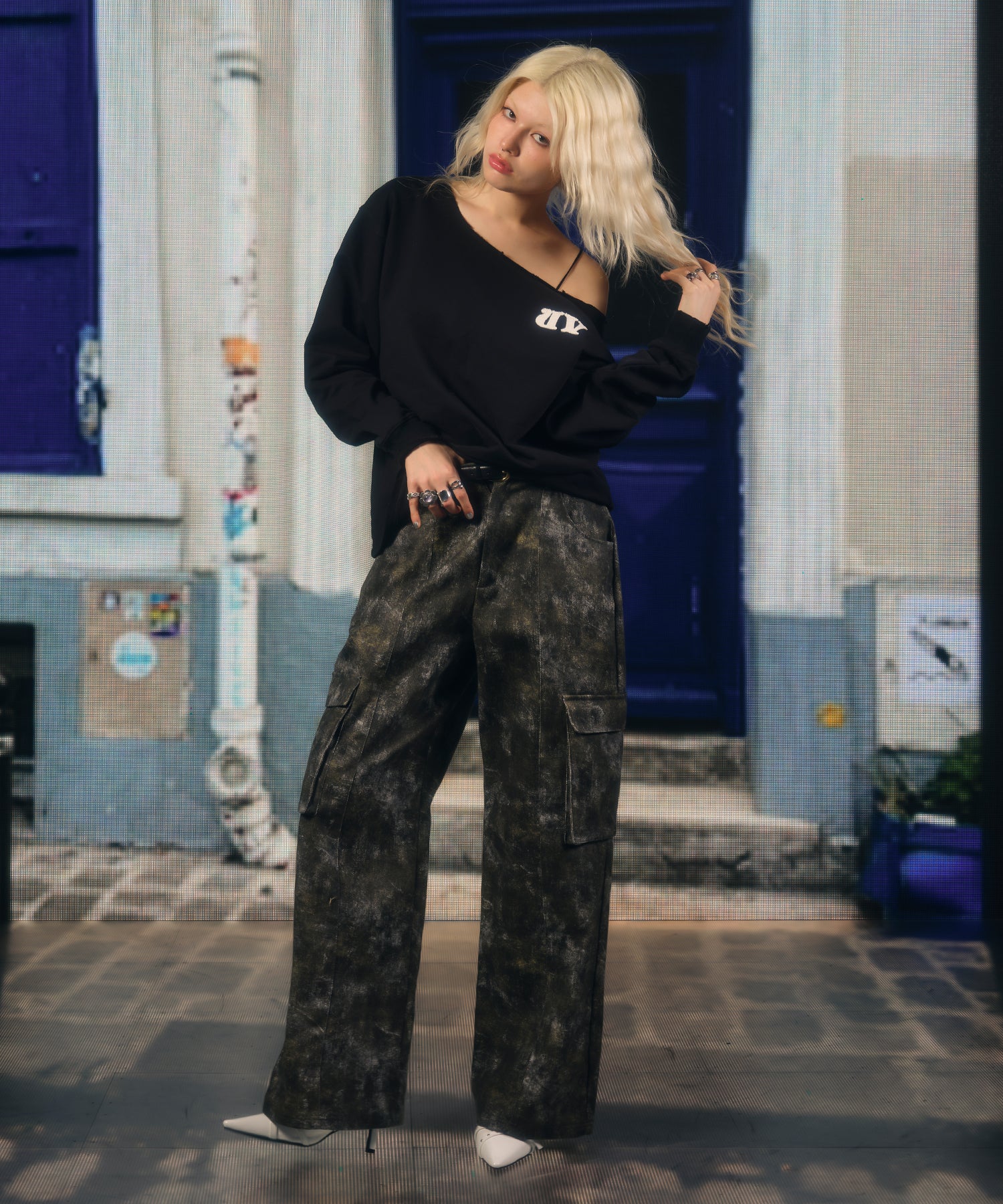 MODEL:170cm/COLOR:BLACK/SIZE:M