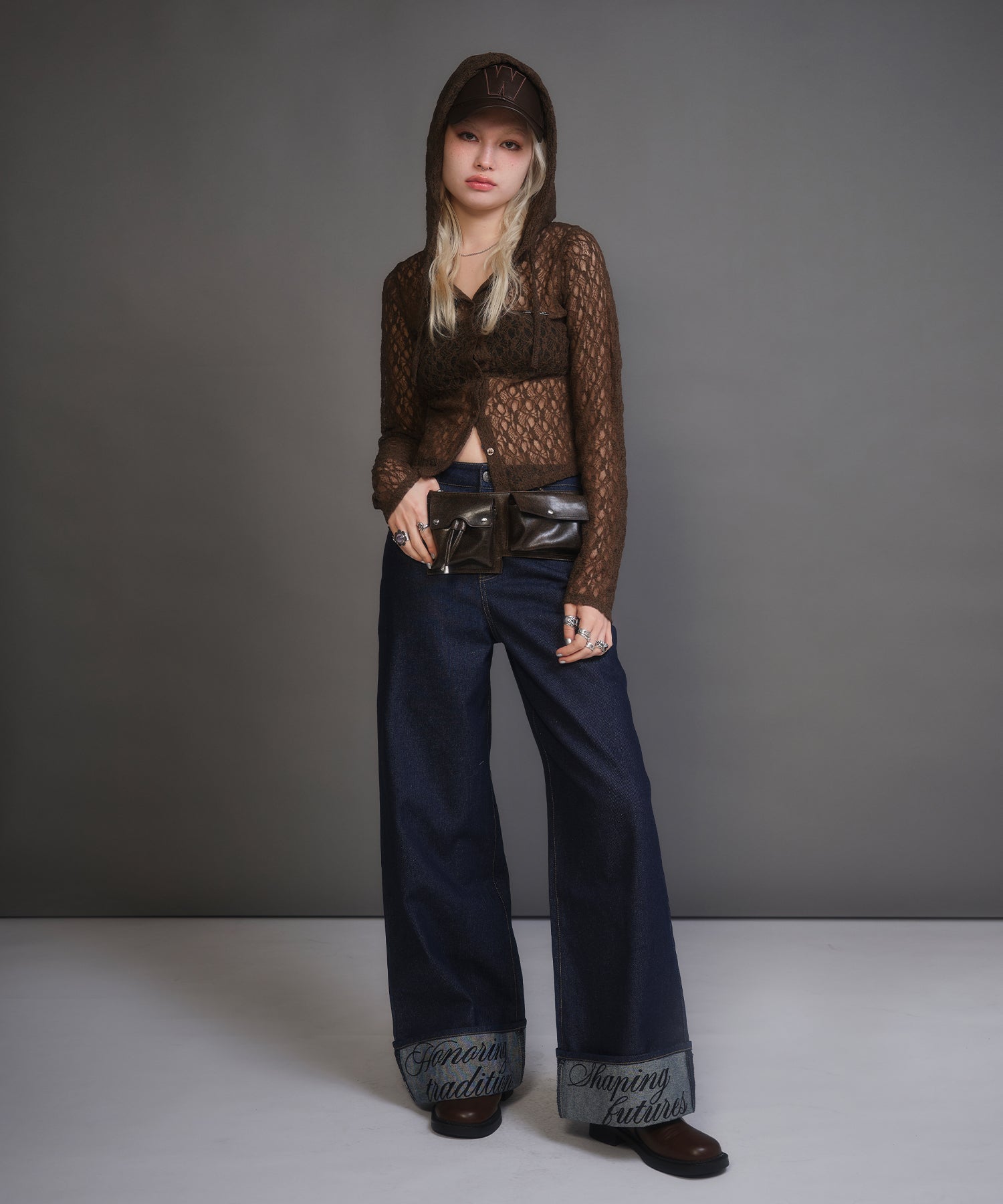 MODEL:170cm/COLOR:BROWN/SIZE:F