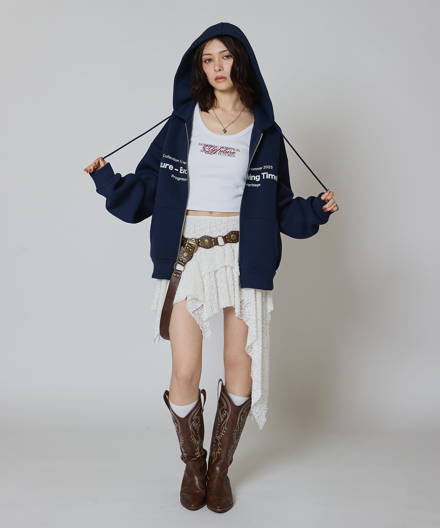 MODEL:163cm/COLOR:NAVY/SIZE:F