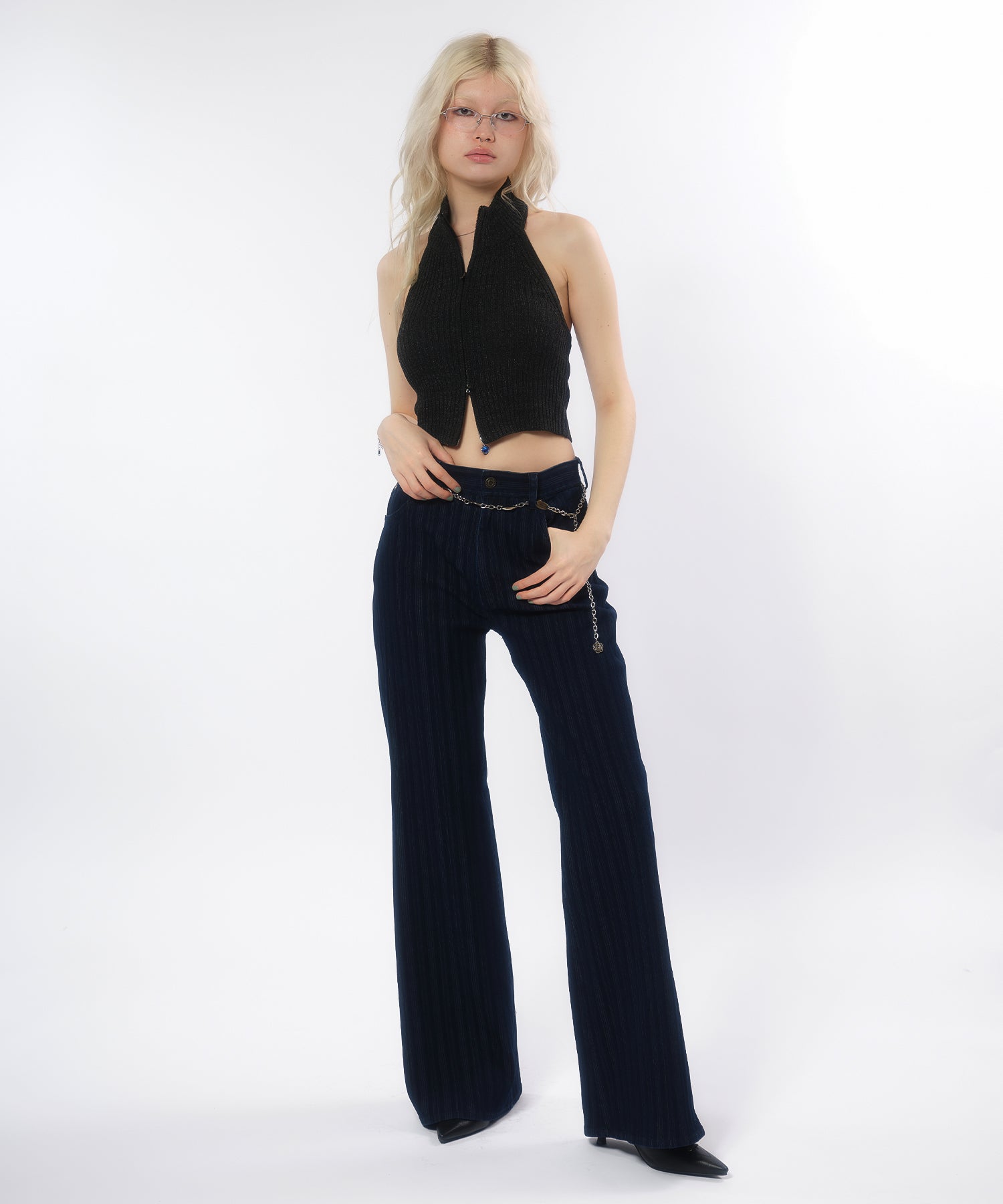 MODEL:170cm/COLOR:BLACK/SIZE:F