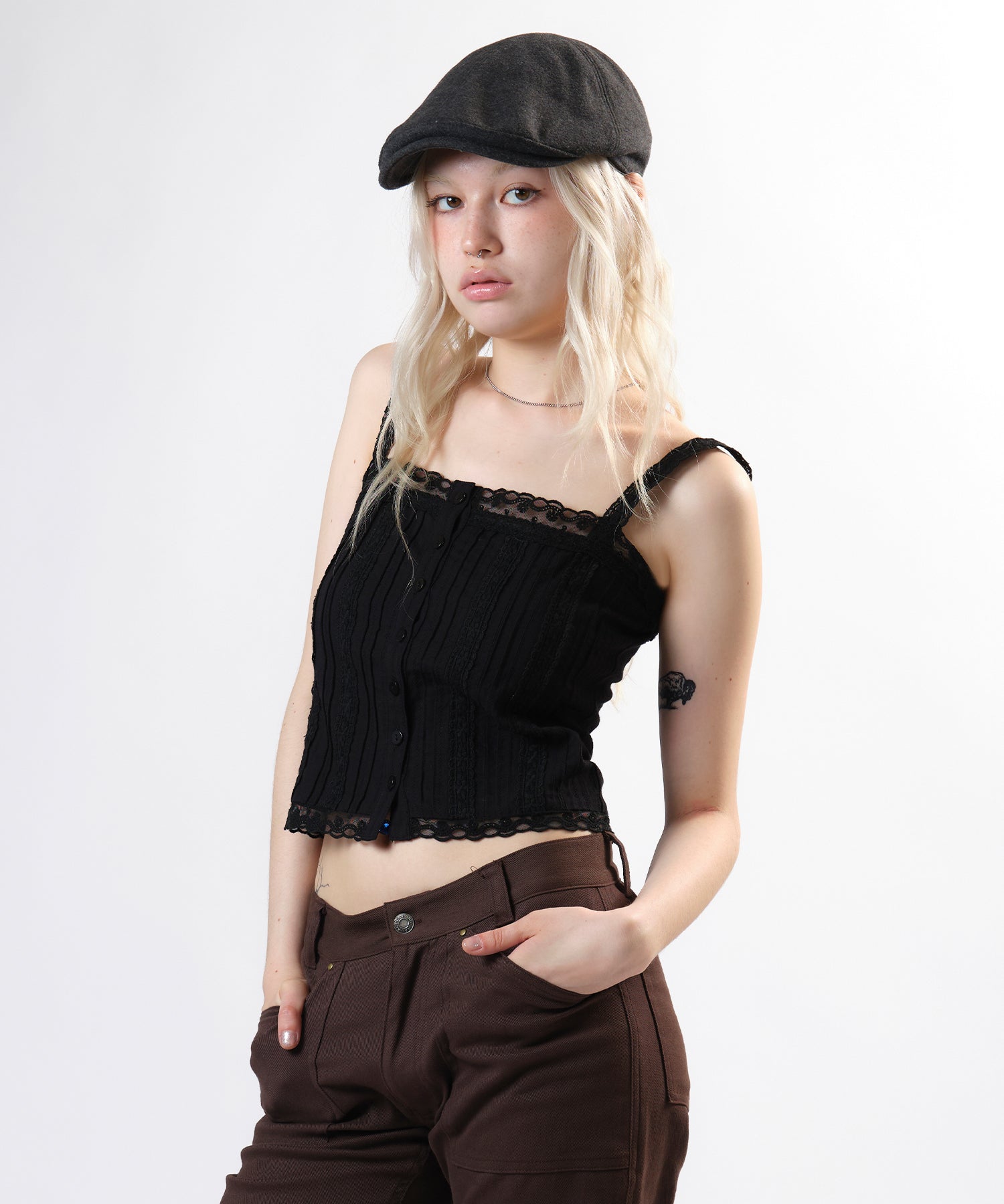 MODEL:170cm/COLOR:BLACK/SIZE:F