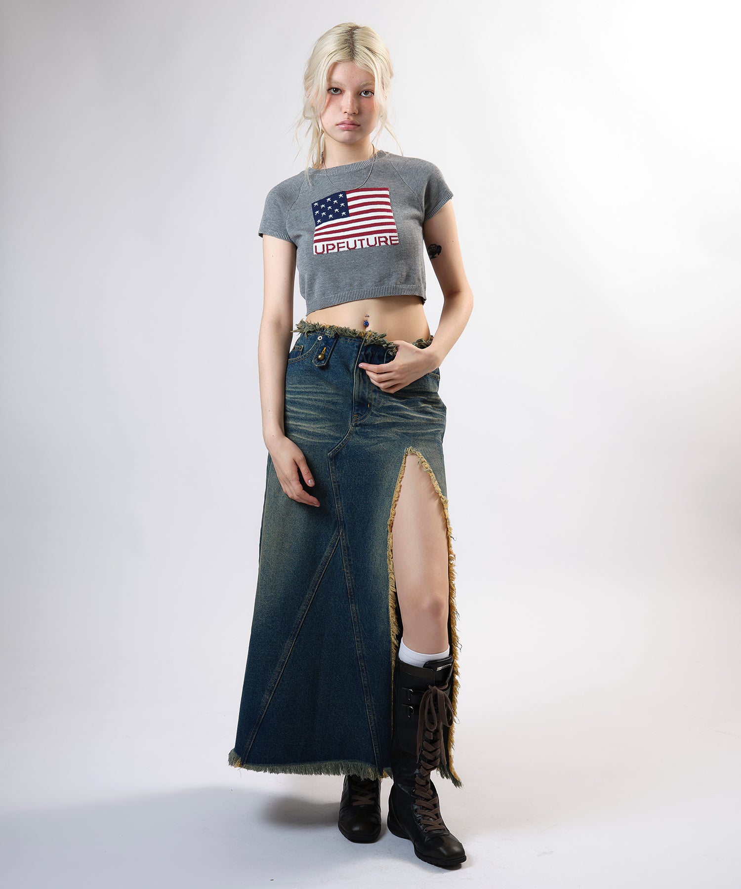 MODEL:170cm/COLOR:BLUE/SIZE:M