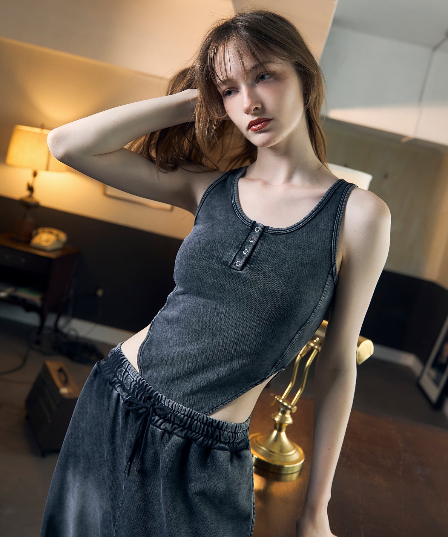 MODEL:174cm/COLOR:BLACK/SIZE:F