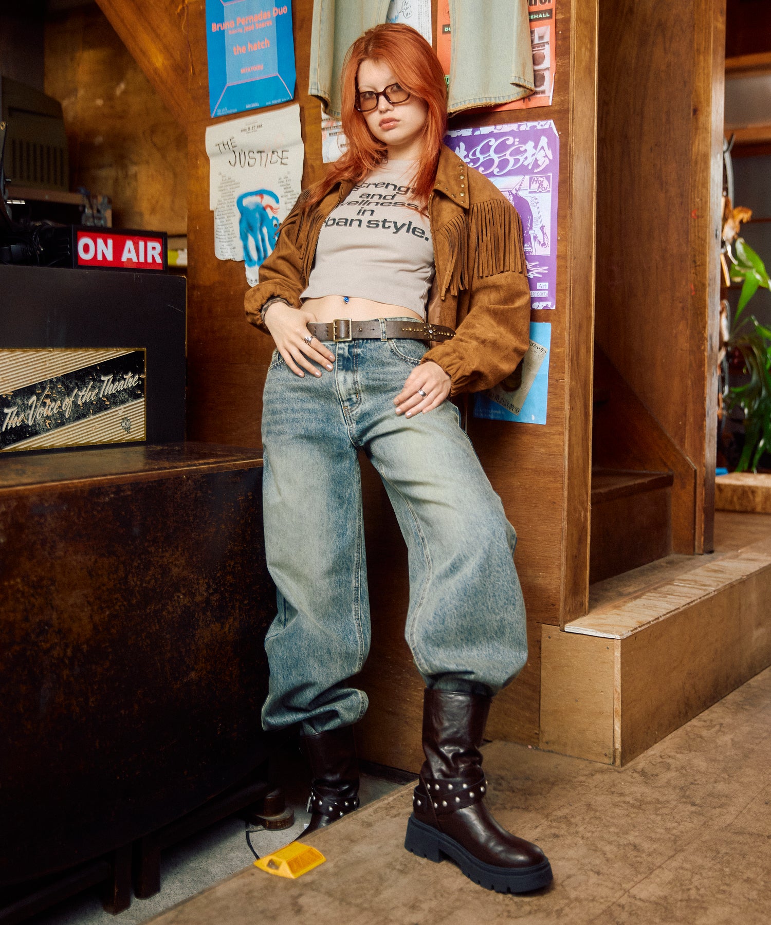 MODEL:170cm/COLOR:BROWN/SIZE:F