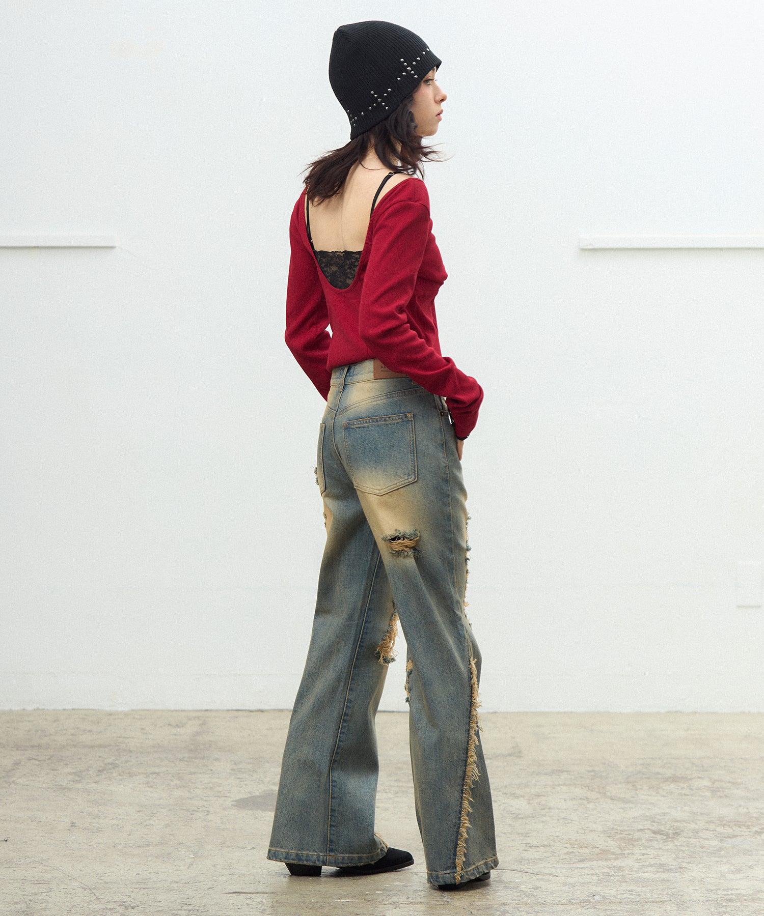 MODEL:163cm/COLOR:RED/SIZE:F