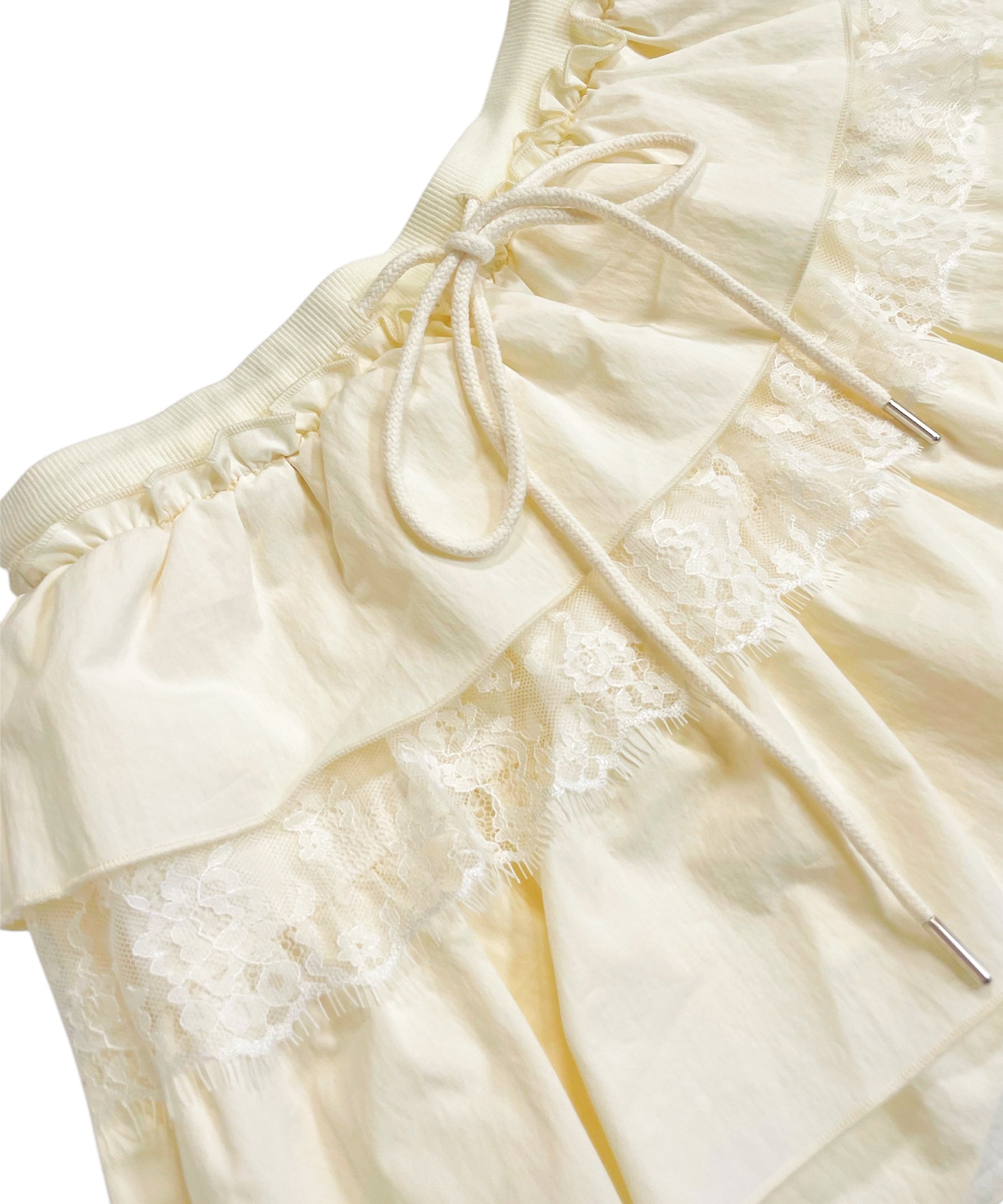 コットンレースティアードミニスカート