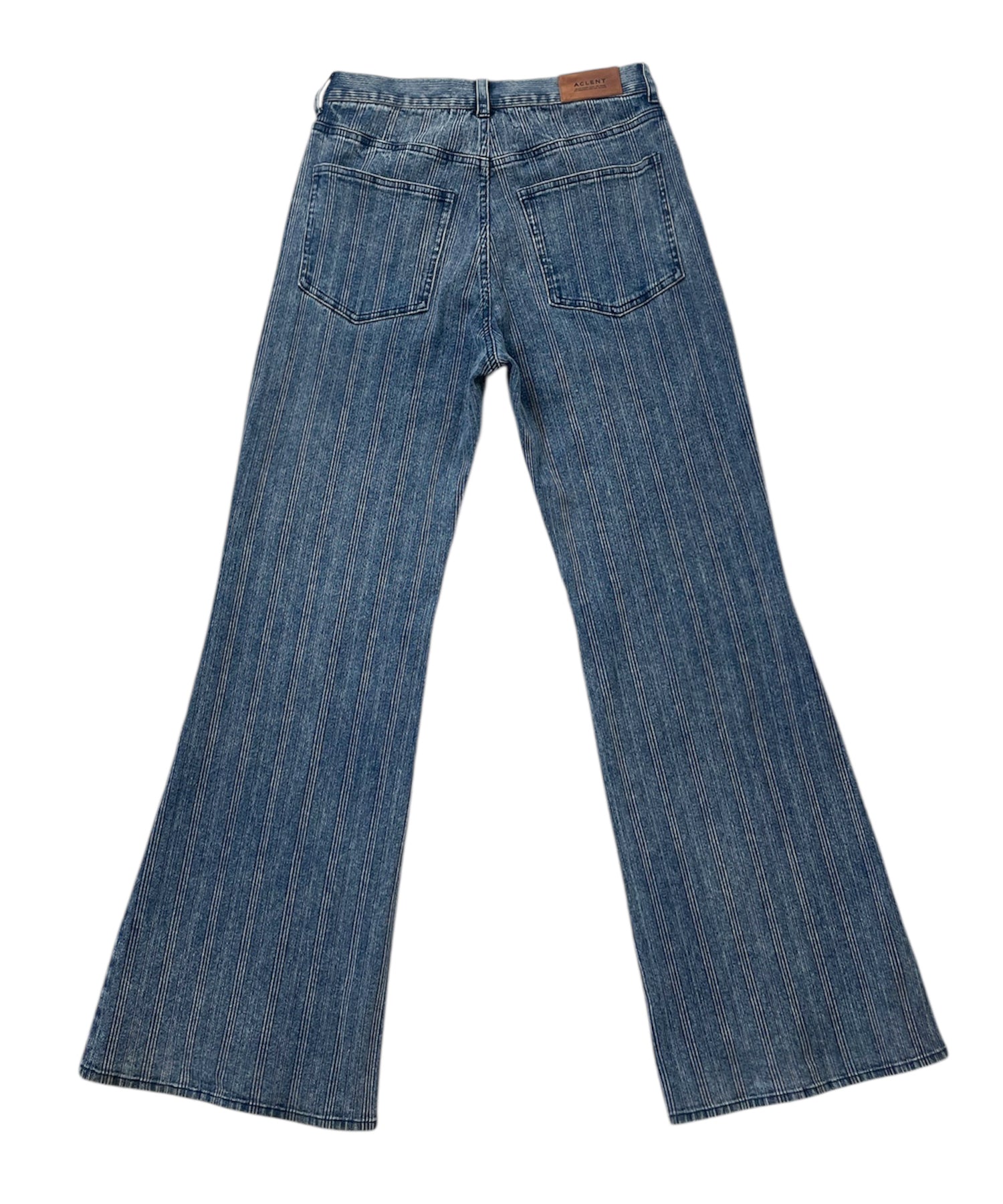 H/W striped flare denim pants