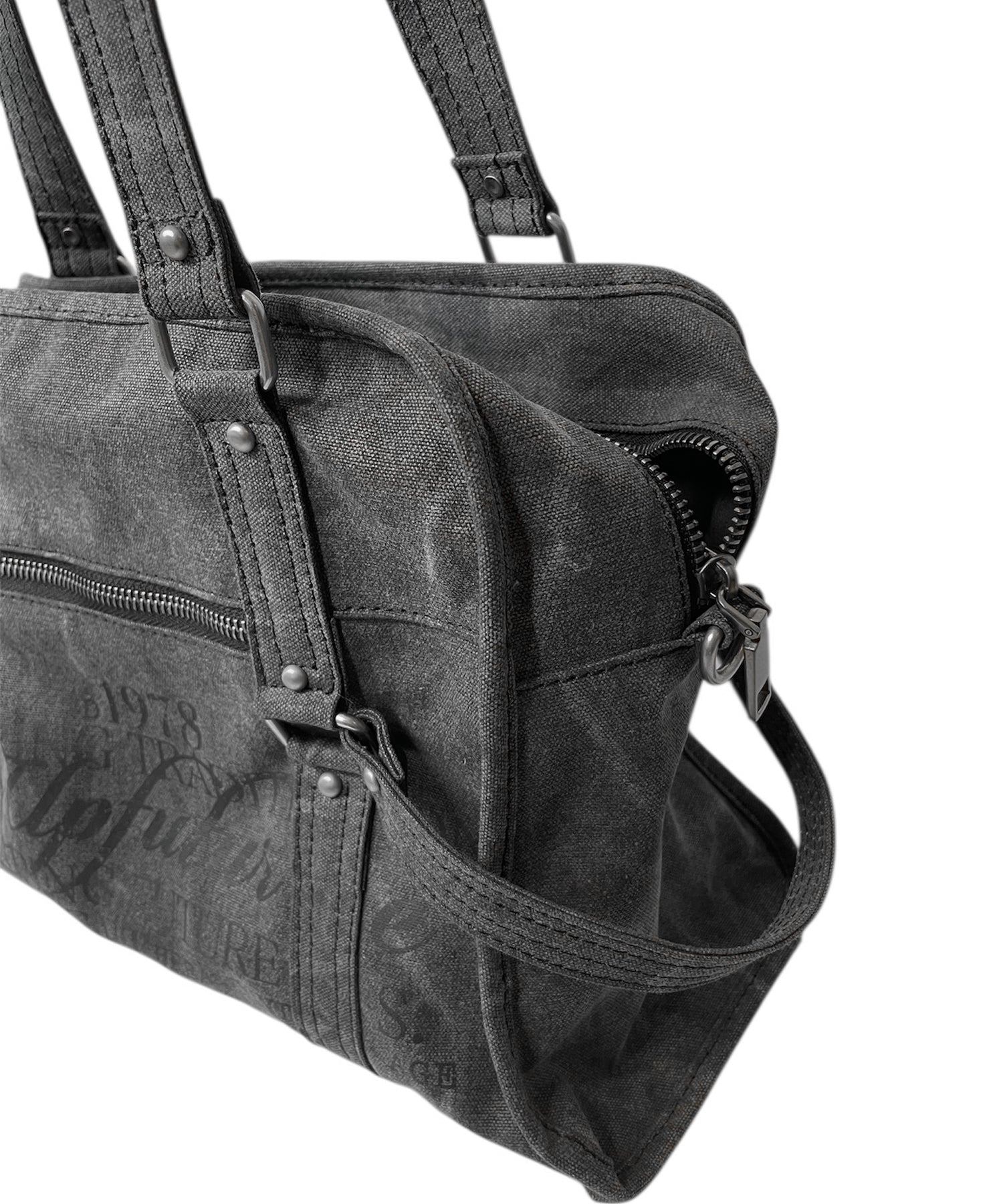 ロゴプリントキャンバスバッグ