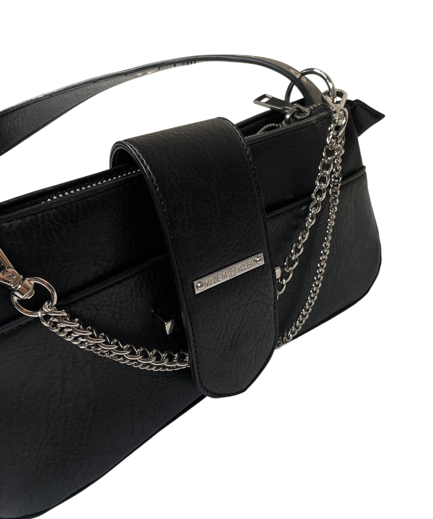 チェーンリンクレザーワンハンドルバック