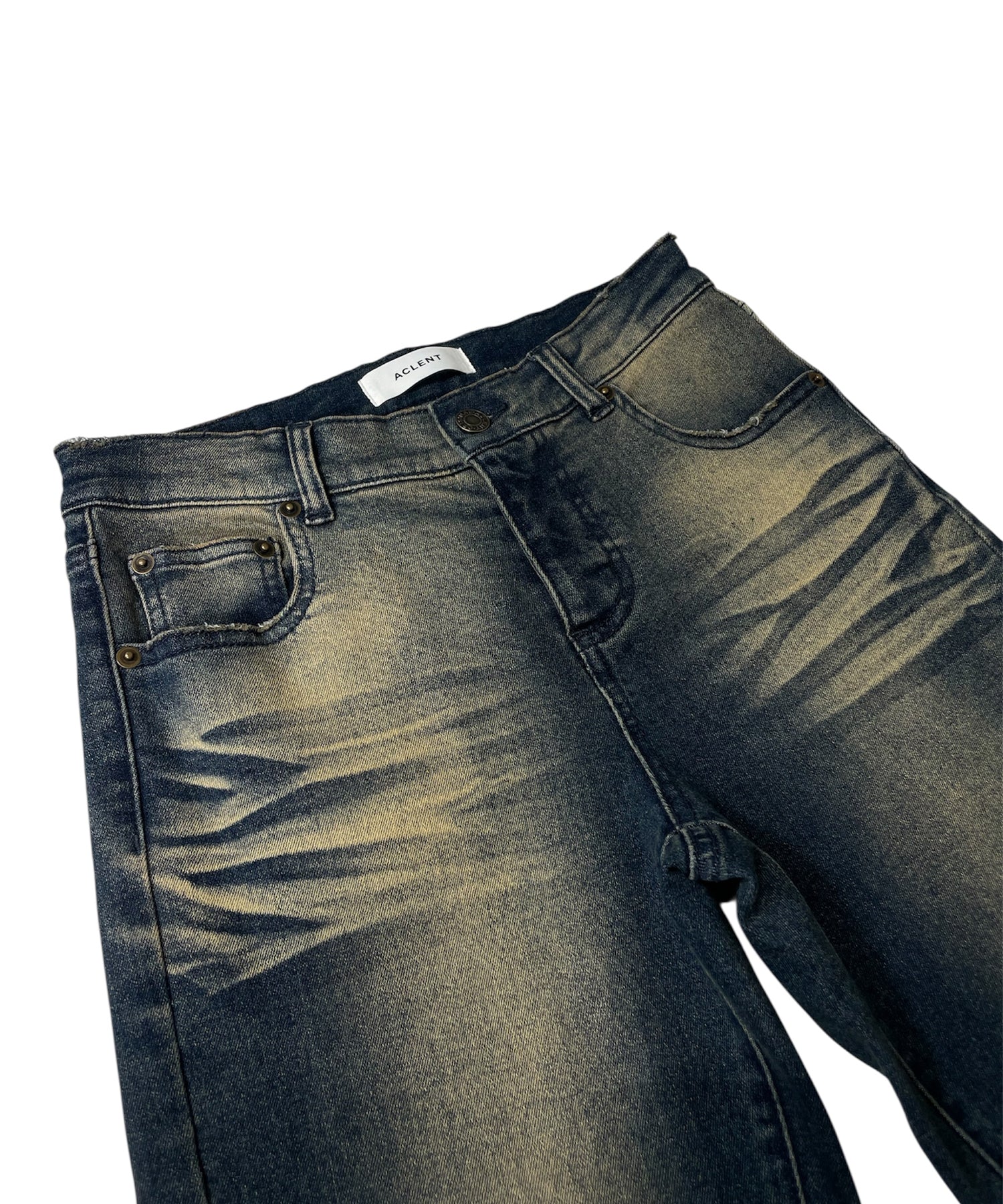 アイレットディティールL/Wフレアデニムパンツ