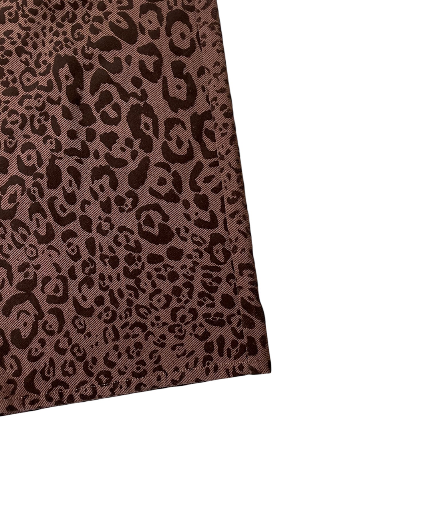 フロッキーレオパードJ/Wワイドストレートパンツ