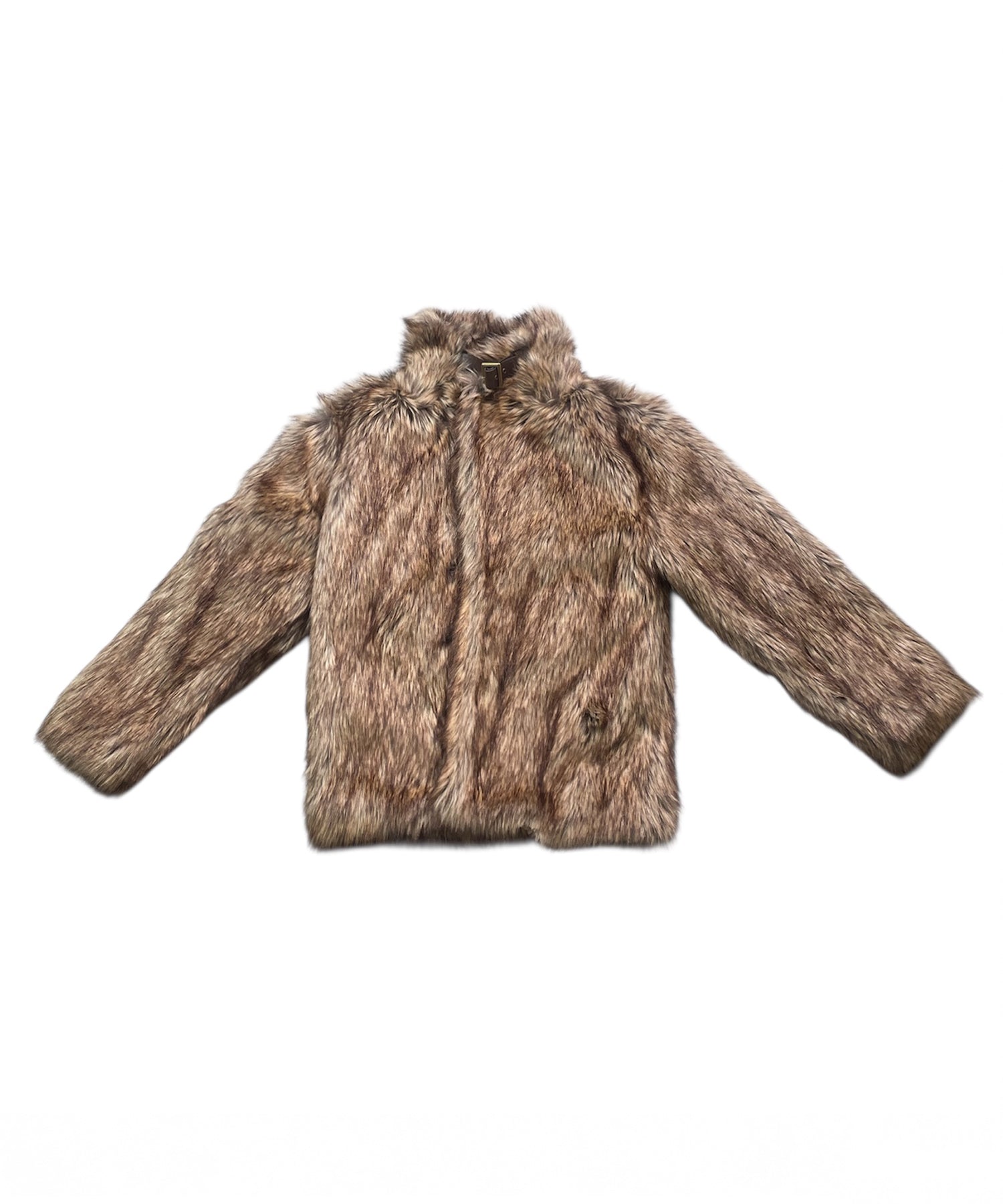 Fauxファースタンドカラーコート