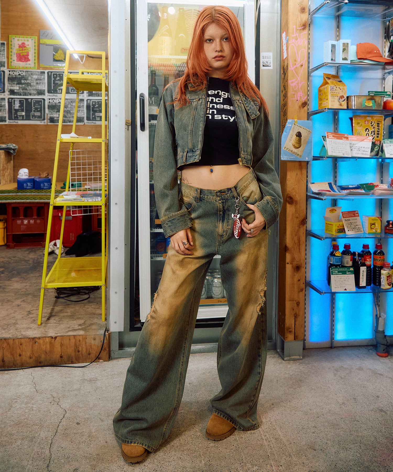 MODEL:170cm/COLOR:BLUE/SIZE:M