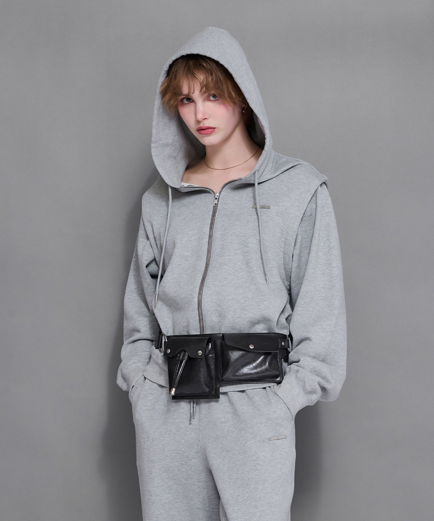 MODEL:170cm/COLOR:GRAY/SIZE:F