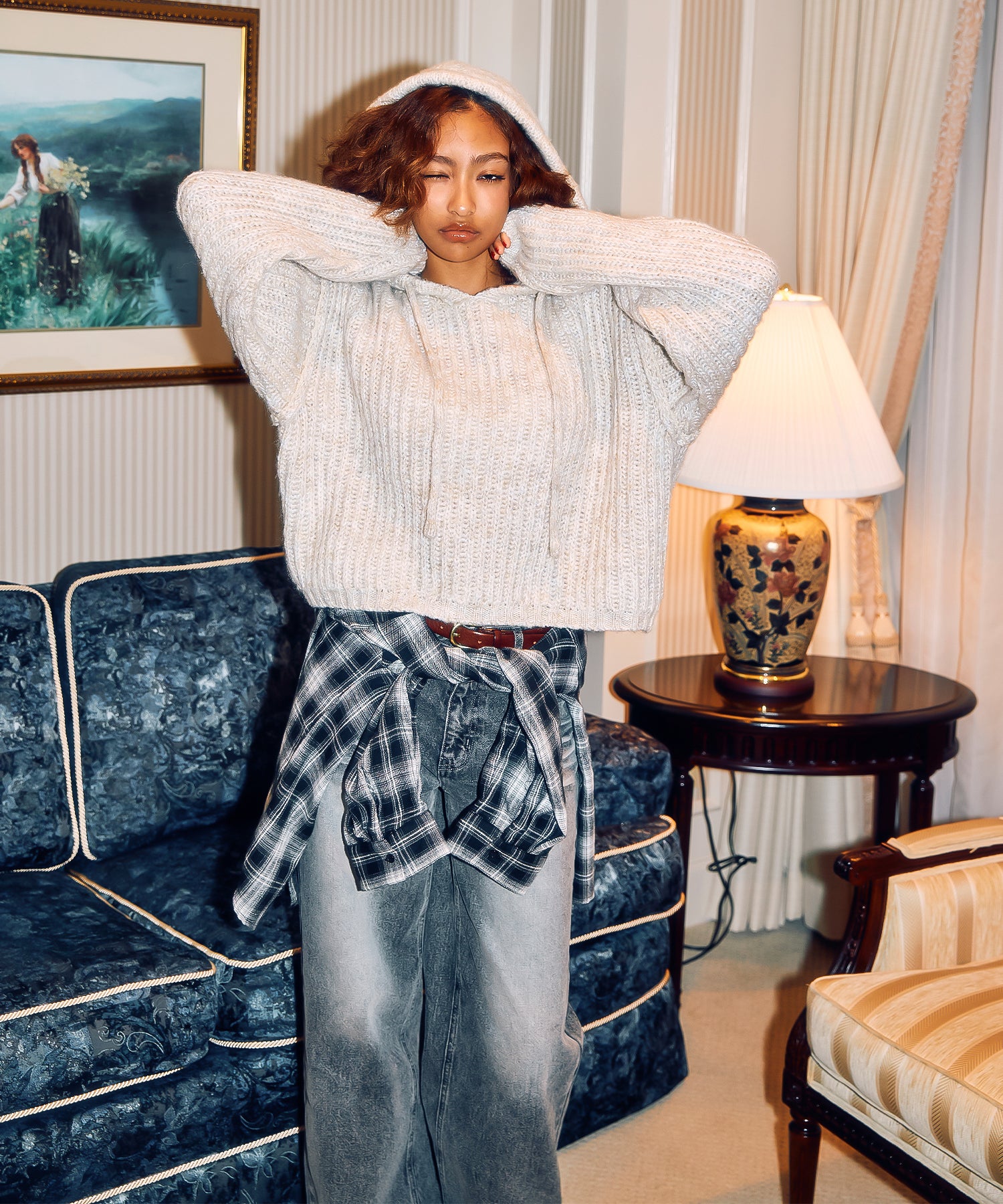 MODEL:170cm/COLOR:LIGHT BEIGE/SIZE:F