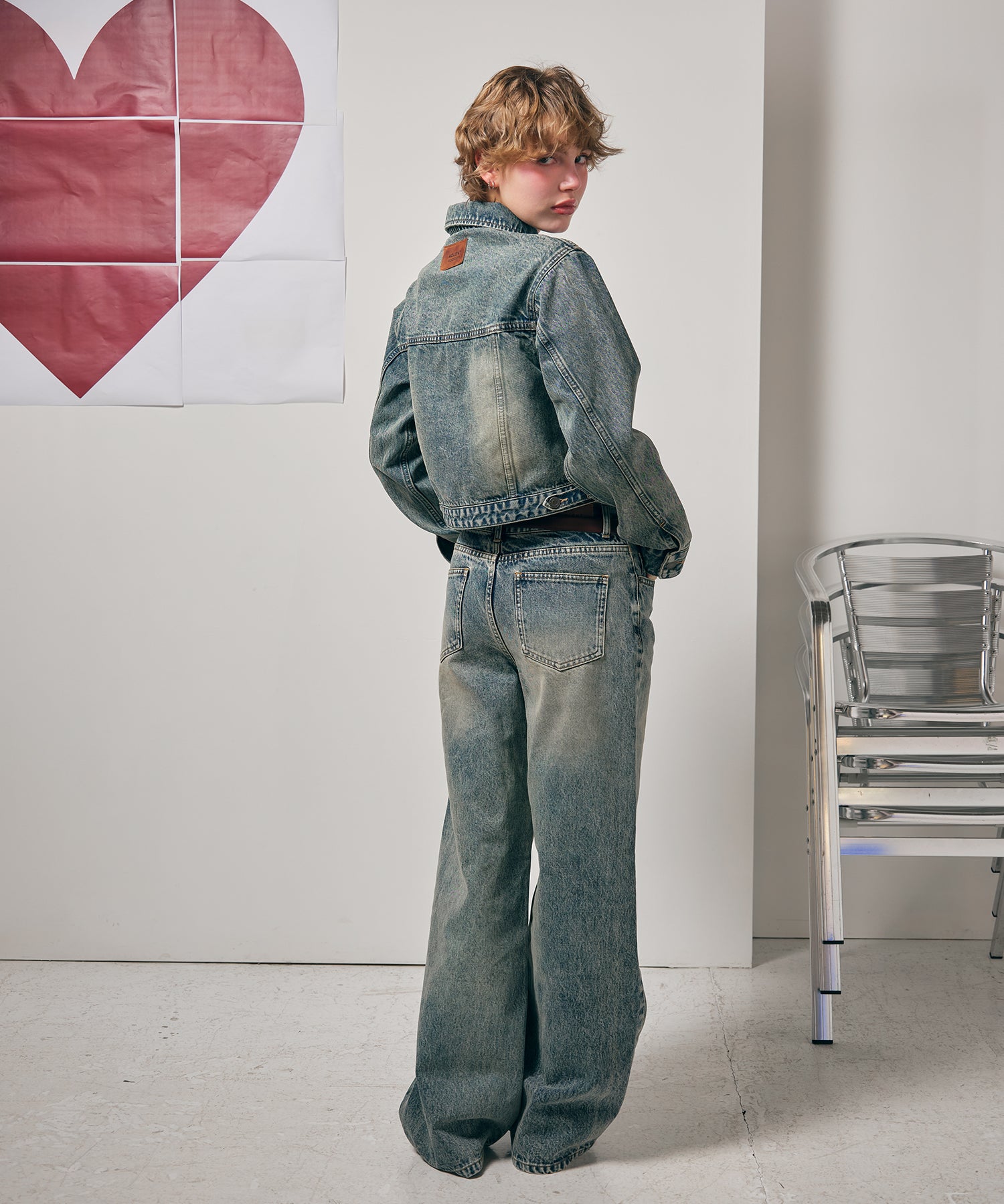 MODEL:170cm/COLOR:BLUE/SIZE:F