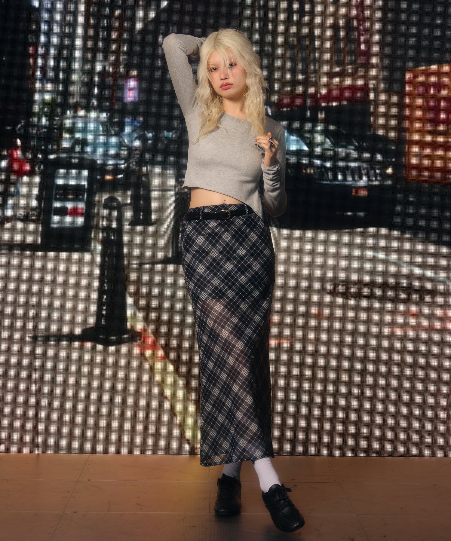 MODEL:170cm/COLOR:GRAY/SIZE:F