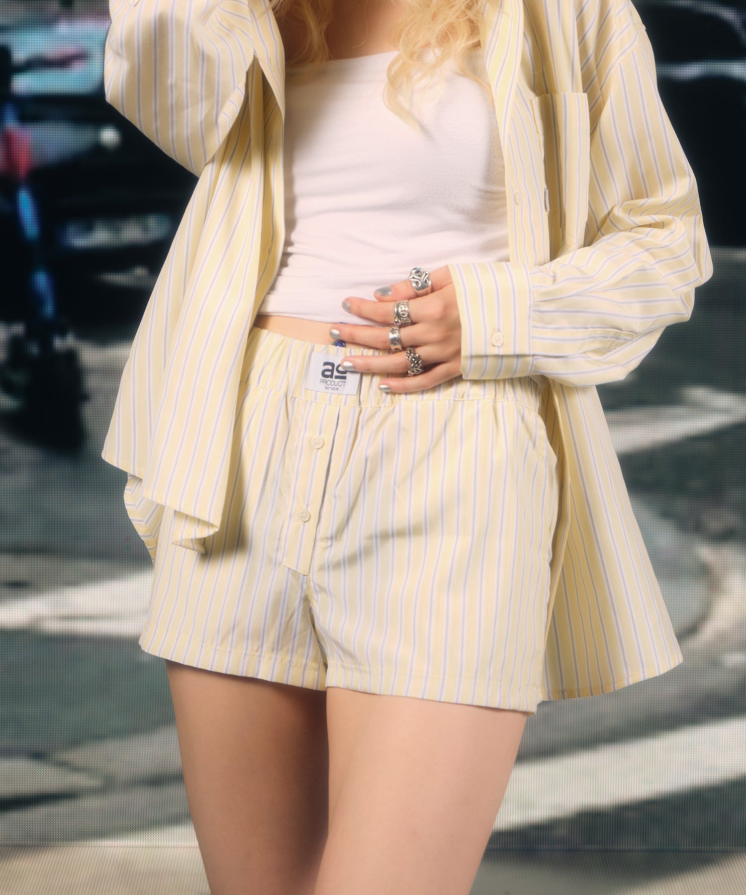 MODEL:170cm/COLOR:LIGHT YELLOW/SIZE:F