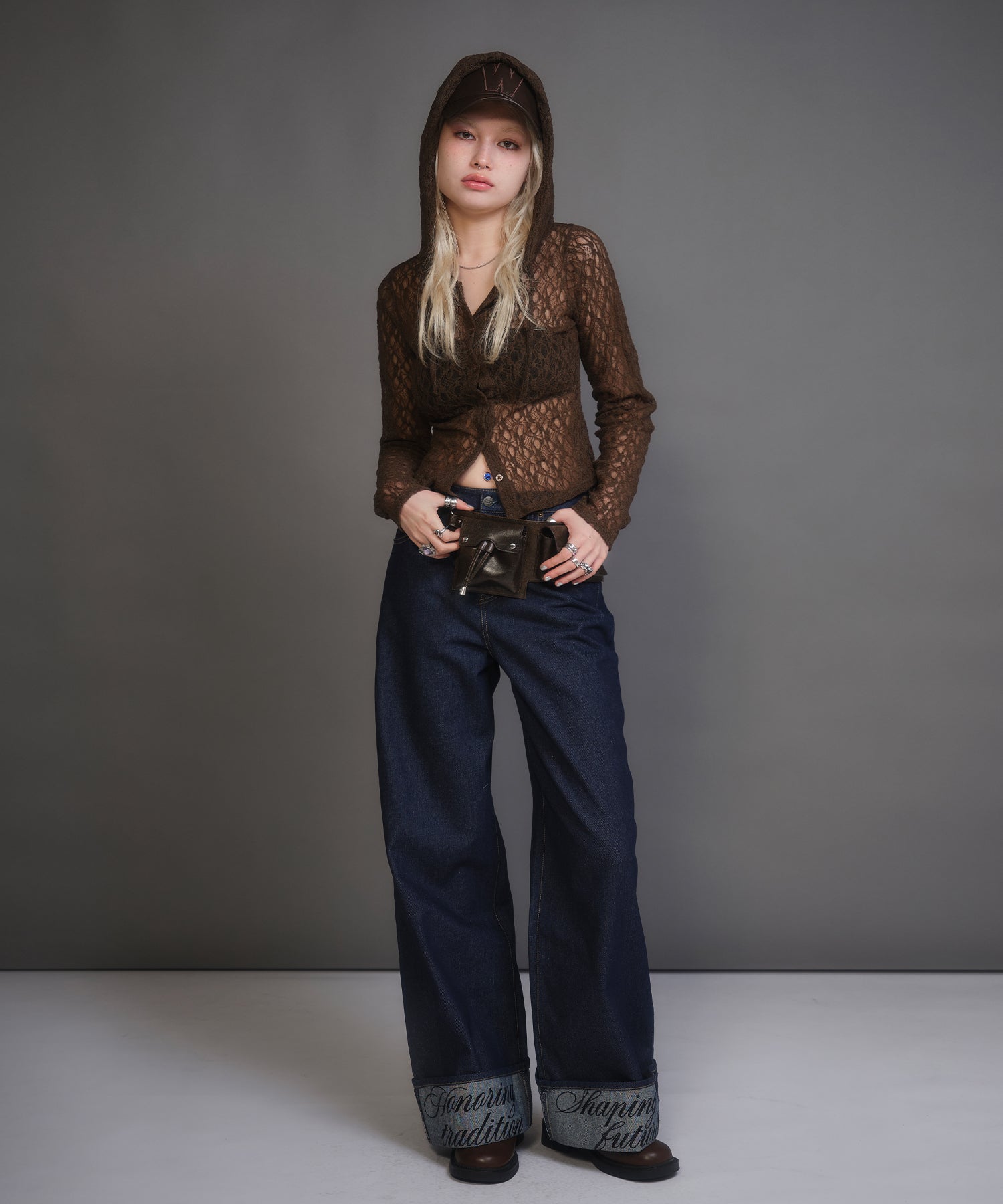 MODEL:170cm/COLOR:BROWN/SIZE:F