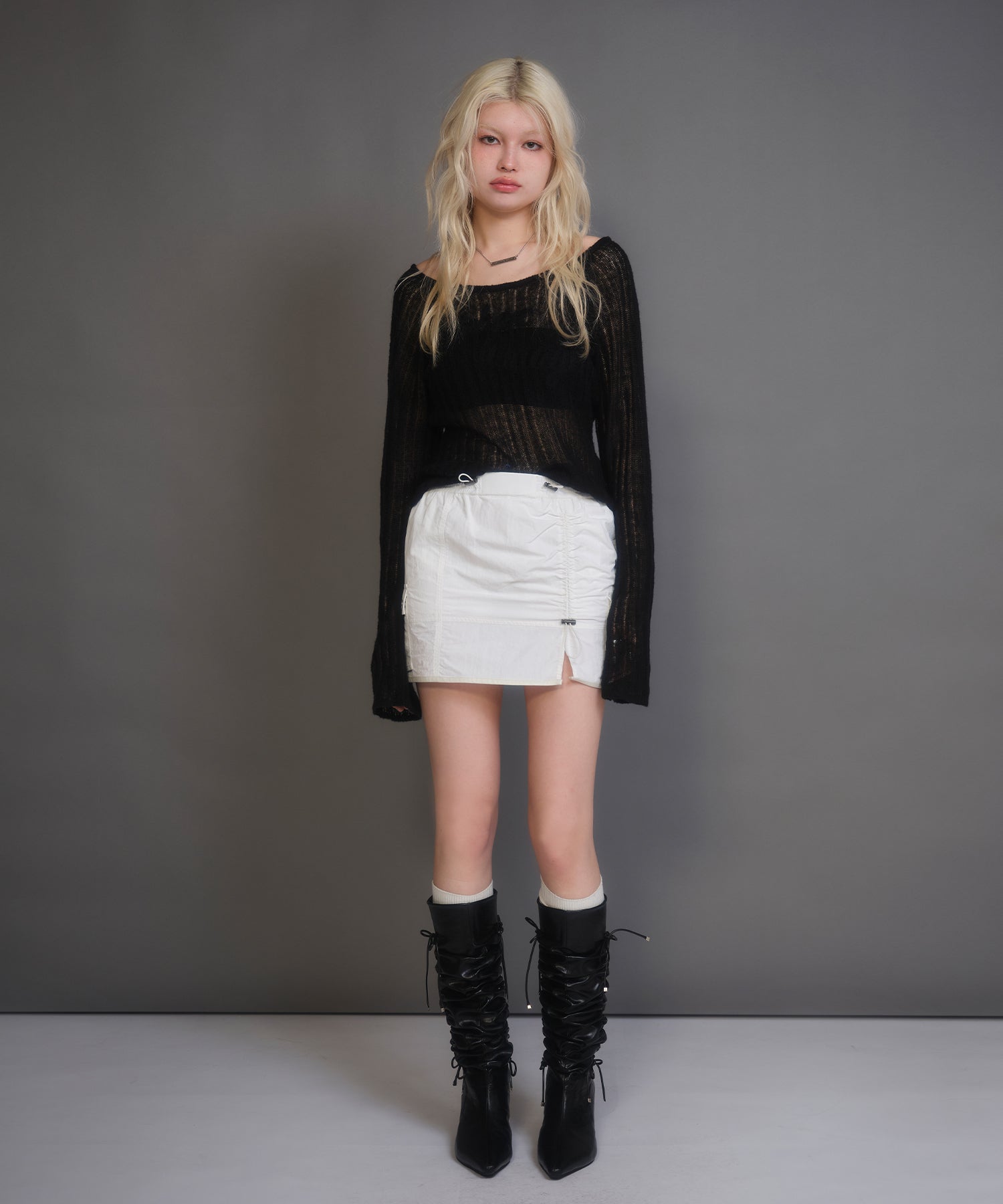 MODEL:170cm/COLOR:BLACK/SIZE:F