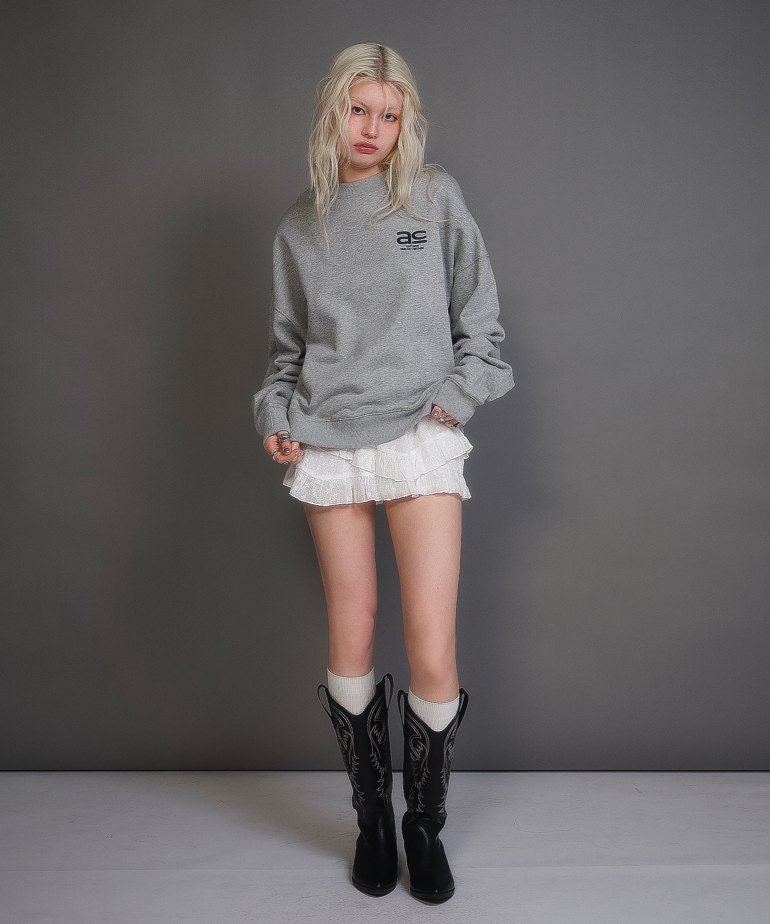 MODEL:170cm/COLOR:GRAY/SIZE:F