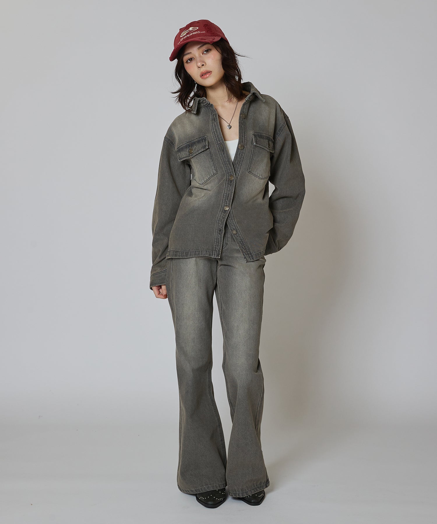 MODEL:163cm/COLOR:GRAY/SIZE:F