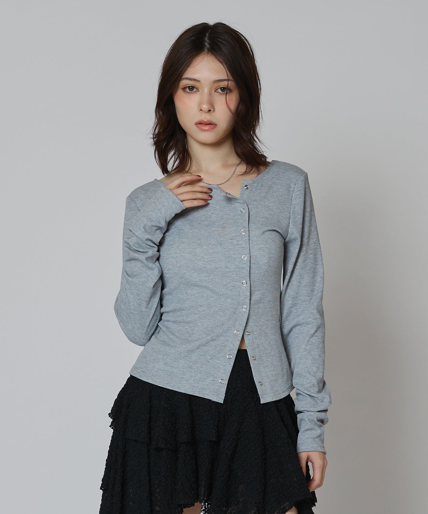 MODEL:163cm/COLOR:GRAY/SIZE:F