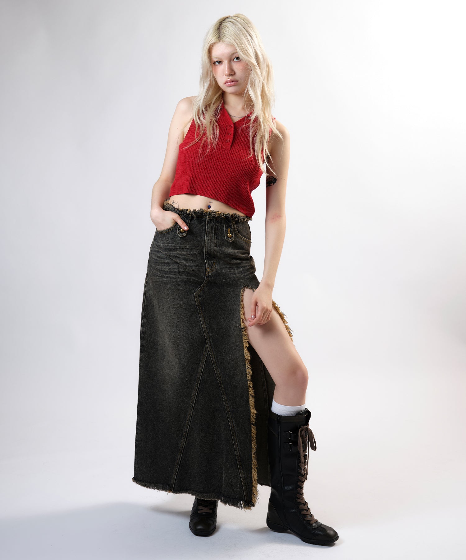 MODEL:170cm/COLOR:BLUE/SIZE:M