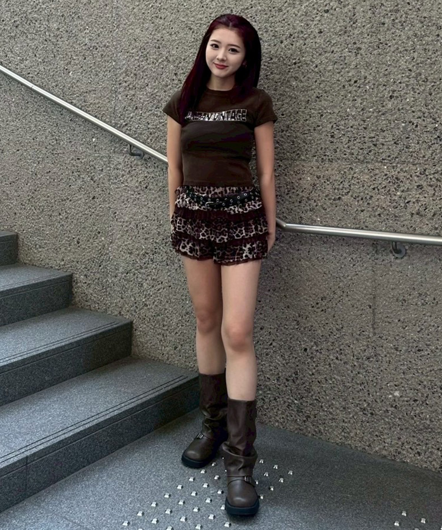 STAFF:161cm/COLOR:BROWN/SIZE:F