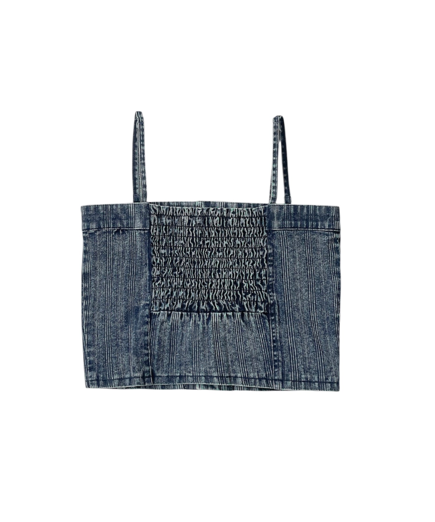 コンパクトストライプデニムキャミソール