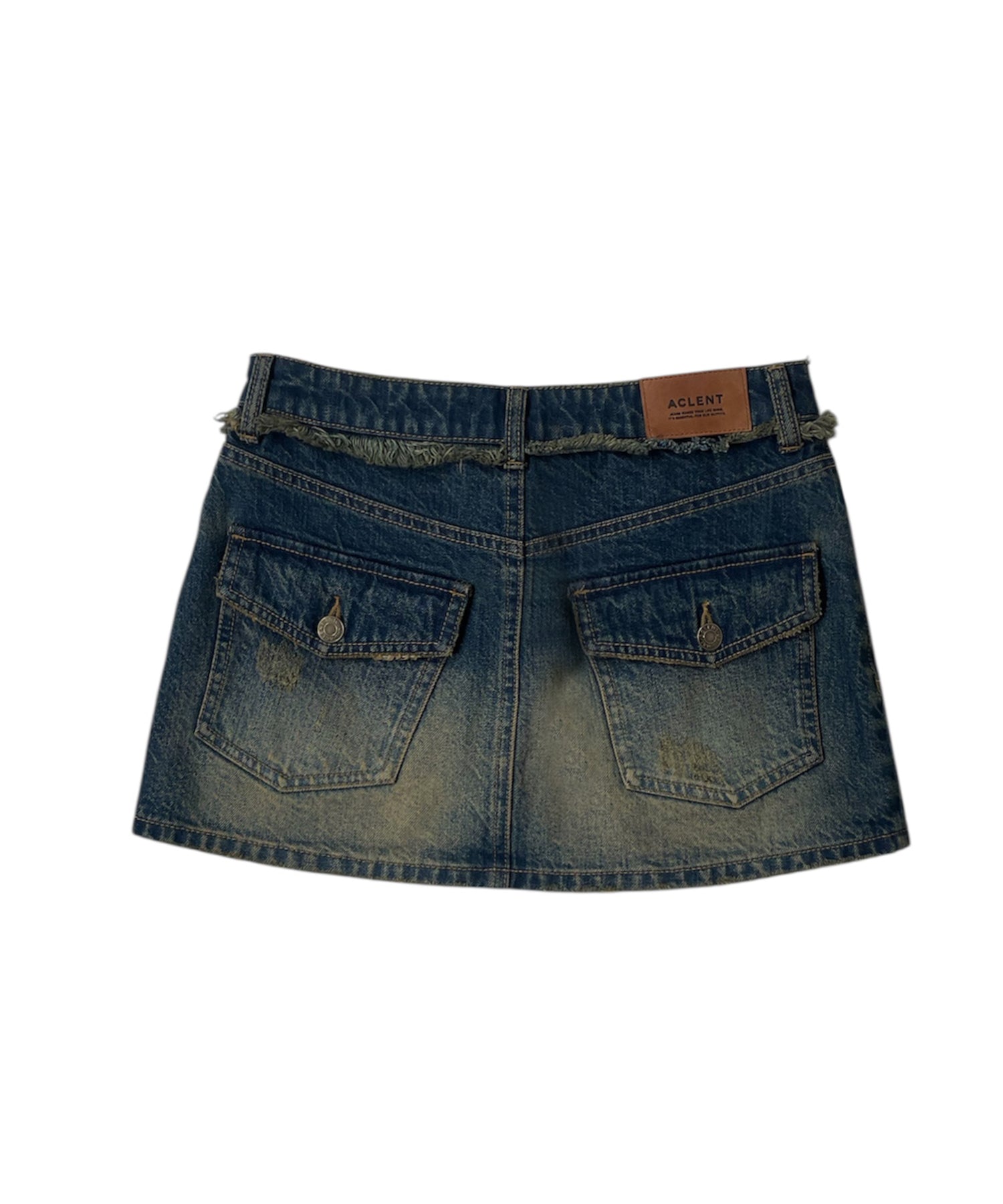 ローライズダメージデニムミニスカート