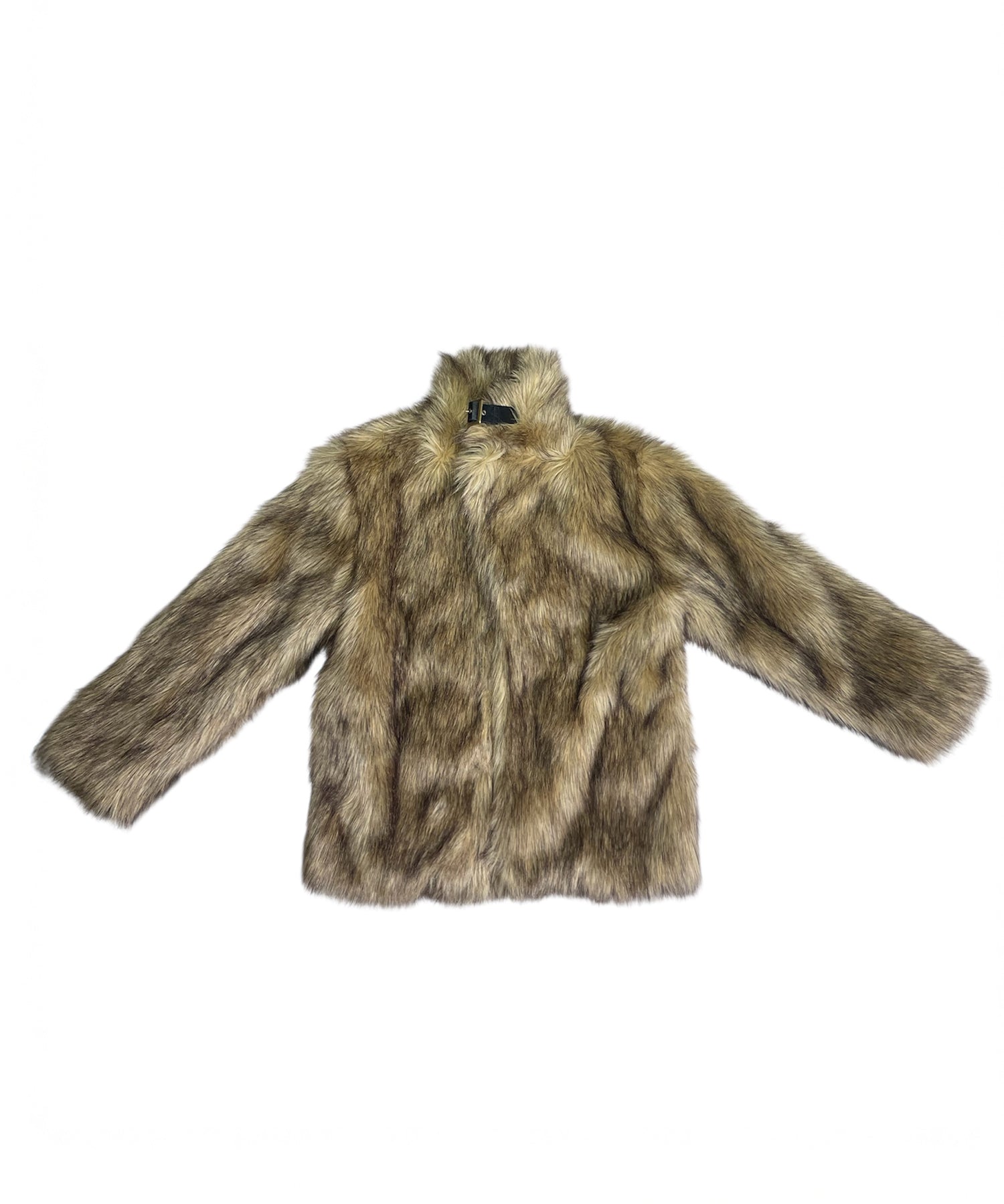 Fauxファースタンドカラーコート