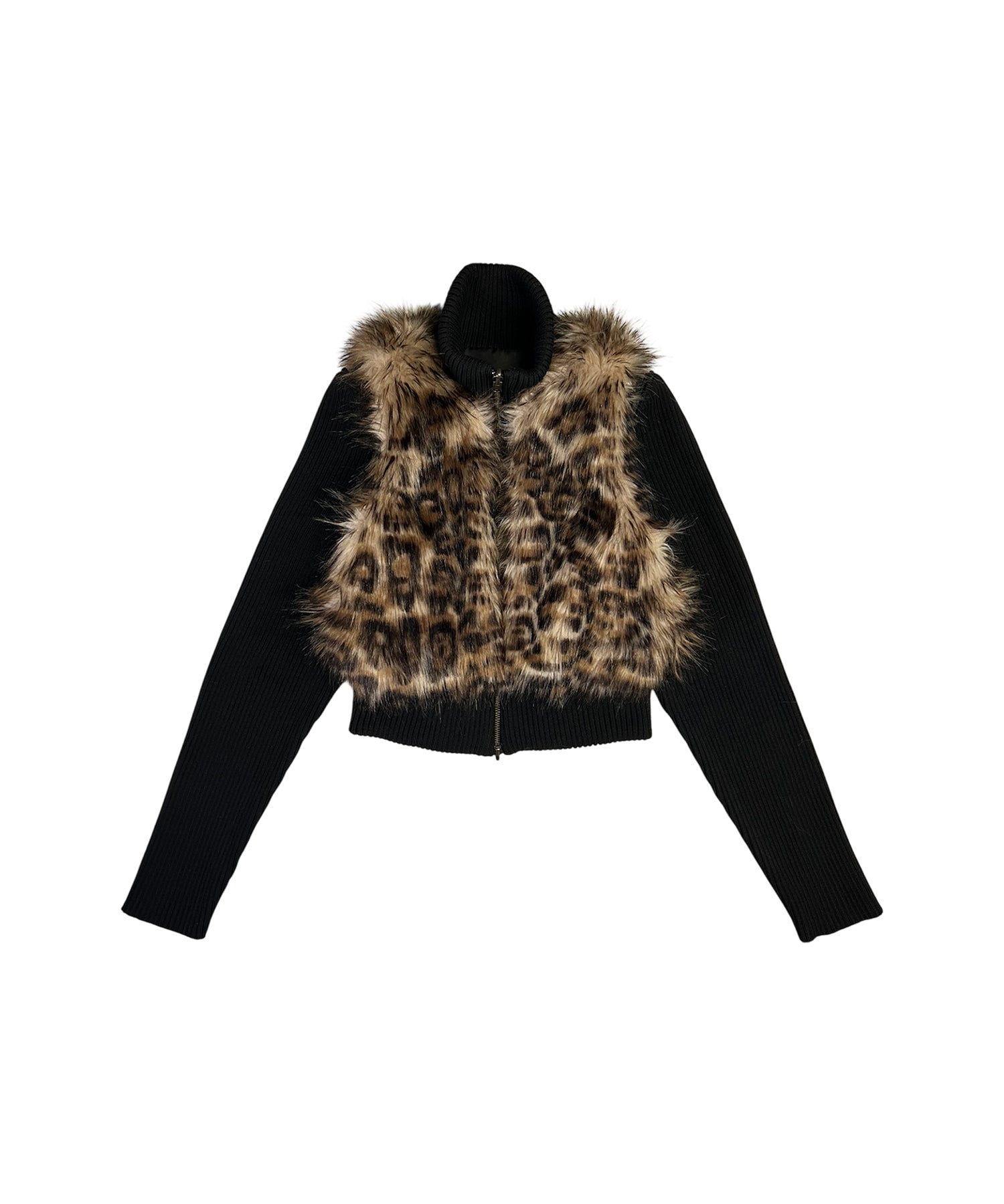 マルチWAYスタンドカラーFauxファーベスト