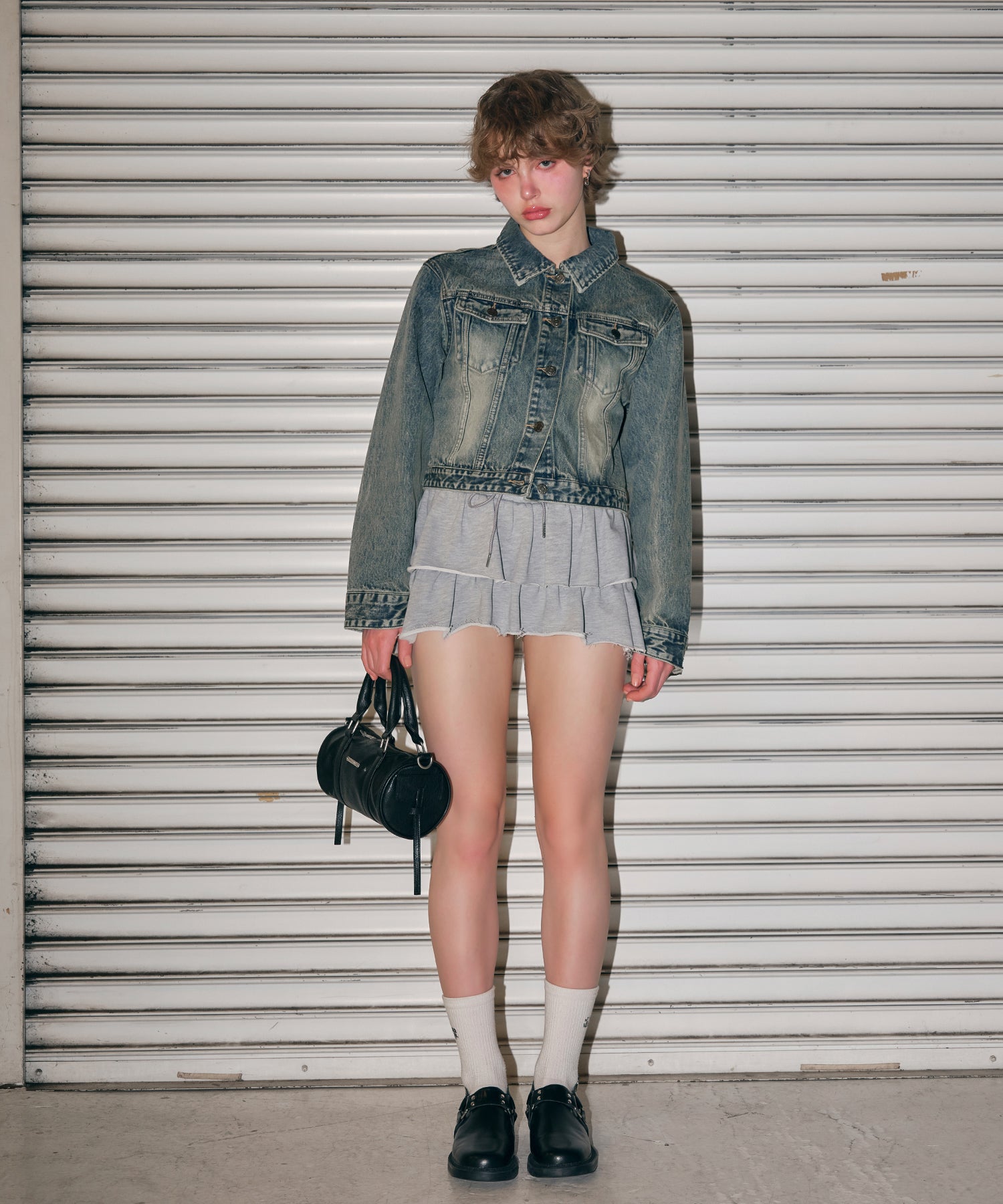 MODEL:170cm/COLOR:GRAY/SIZE:F