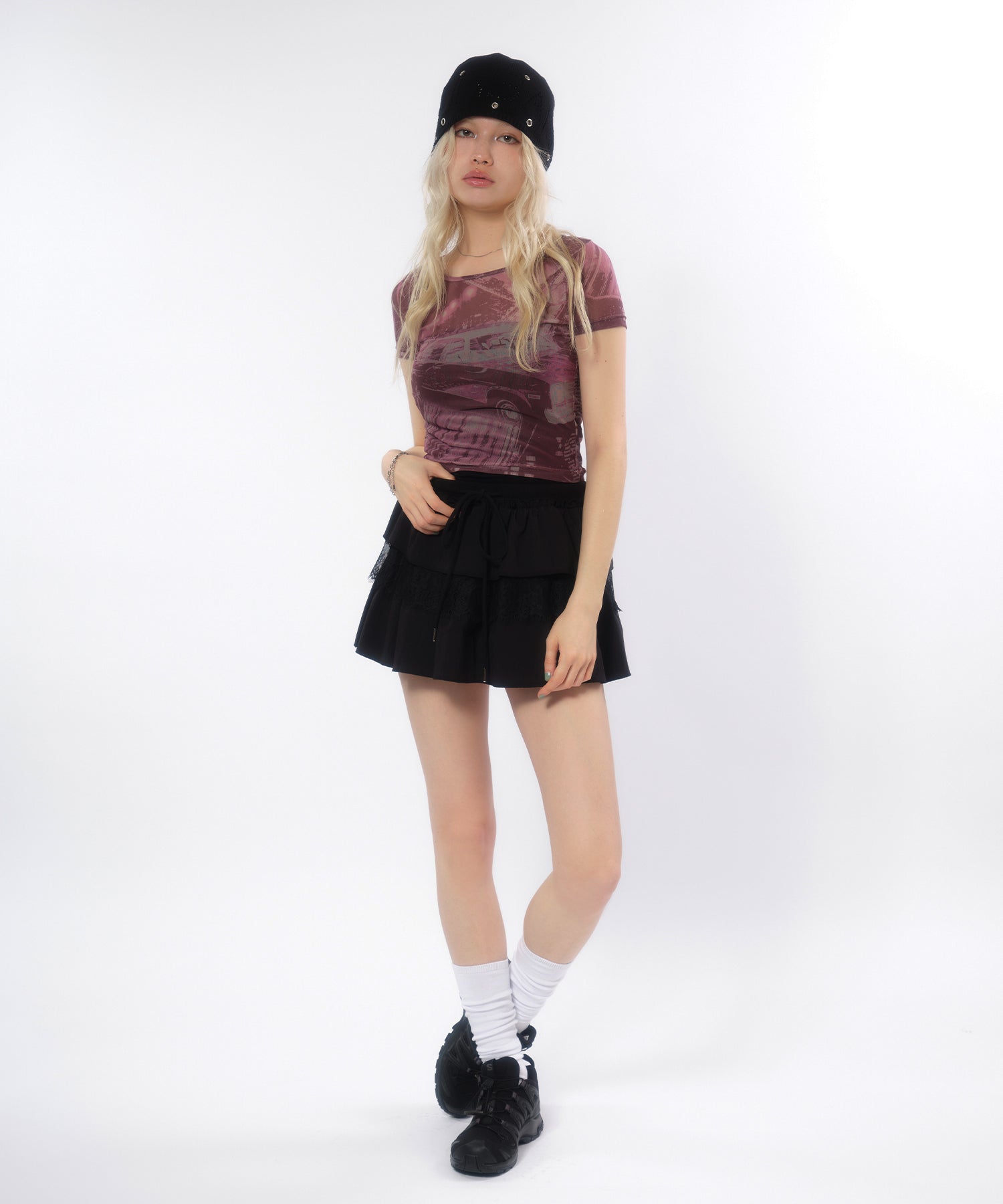 MODEL:170cm/COLOR:BLACK/SIZE:F