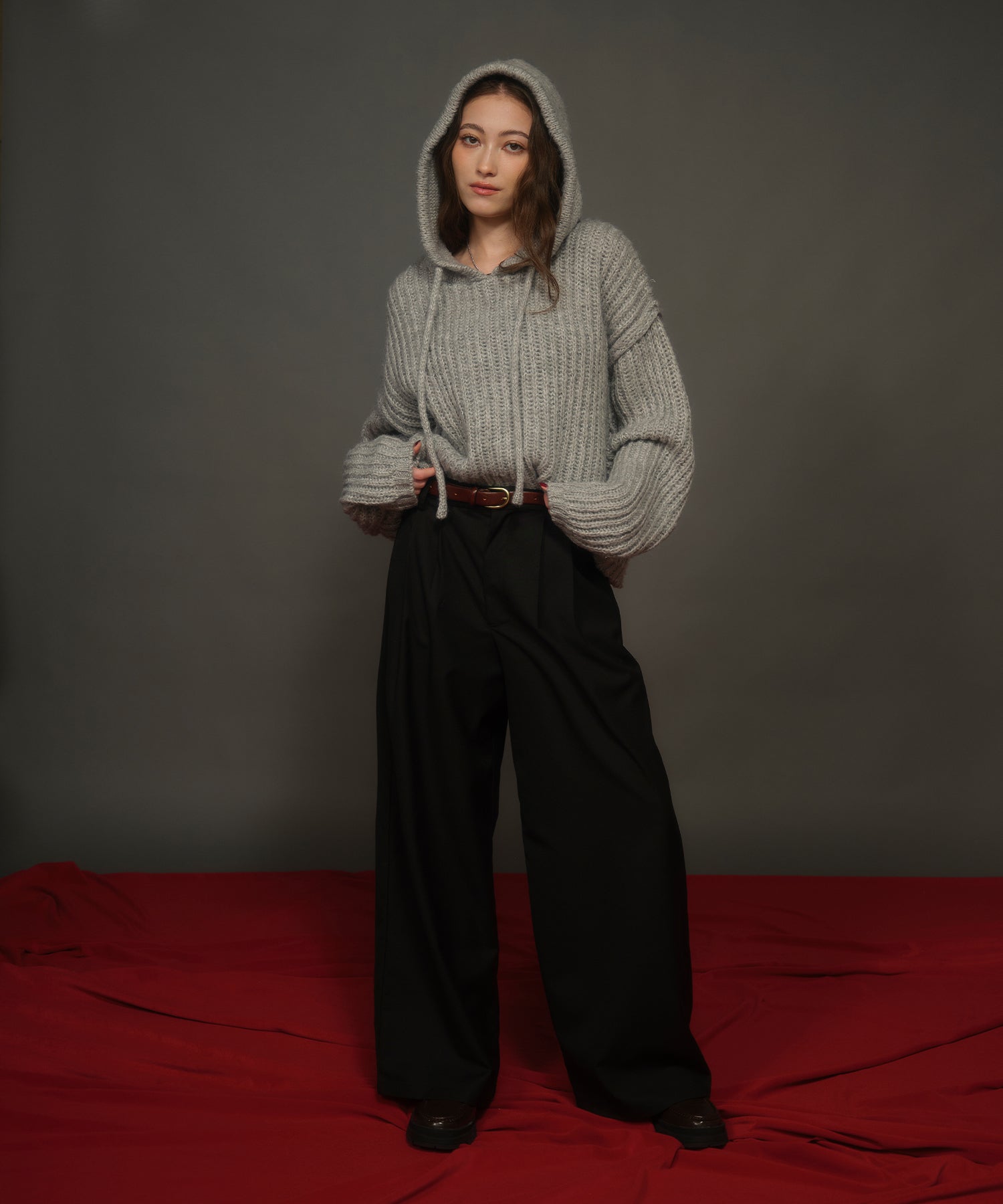 MODEL:163cm/COLOR:GRAY/SIZE:F