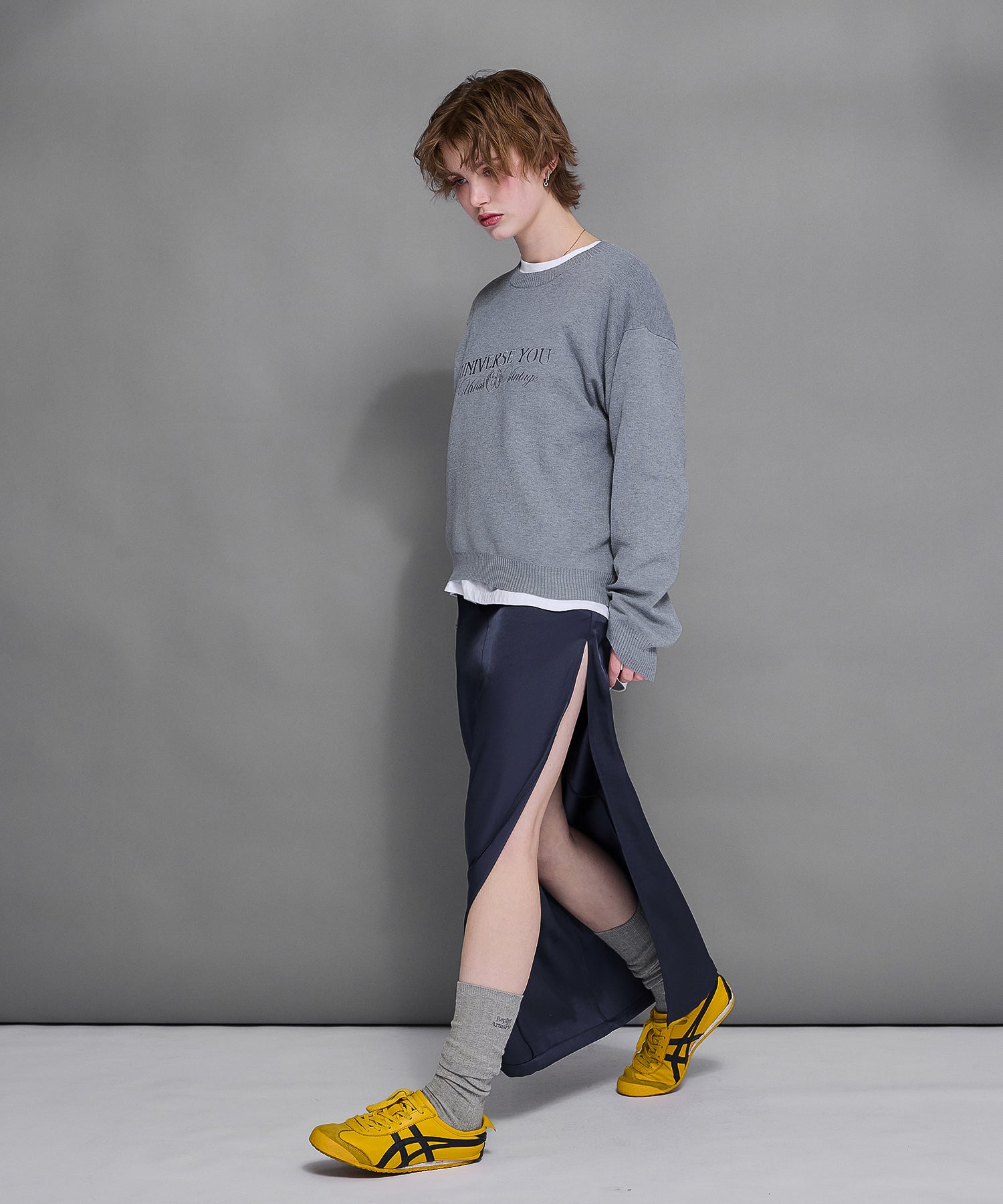 MODEL:170cm/COLOR:NAVY/SIZE:F