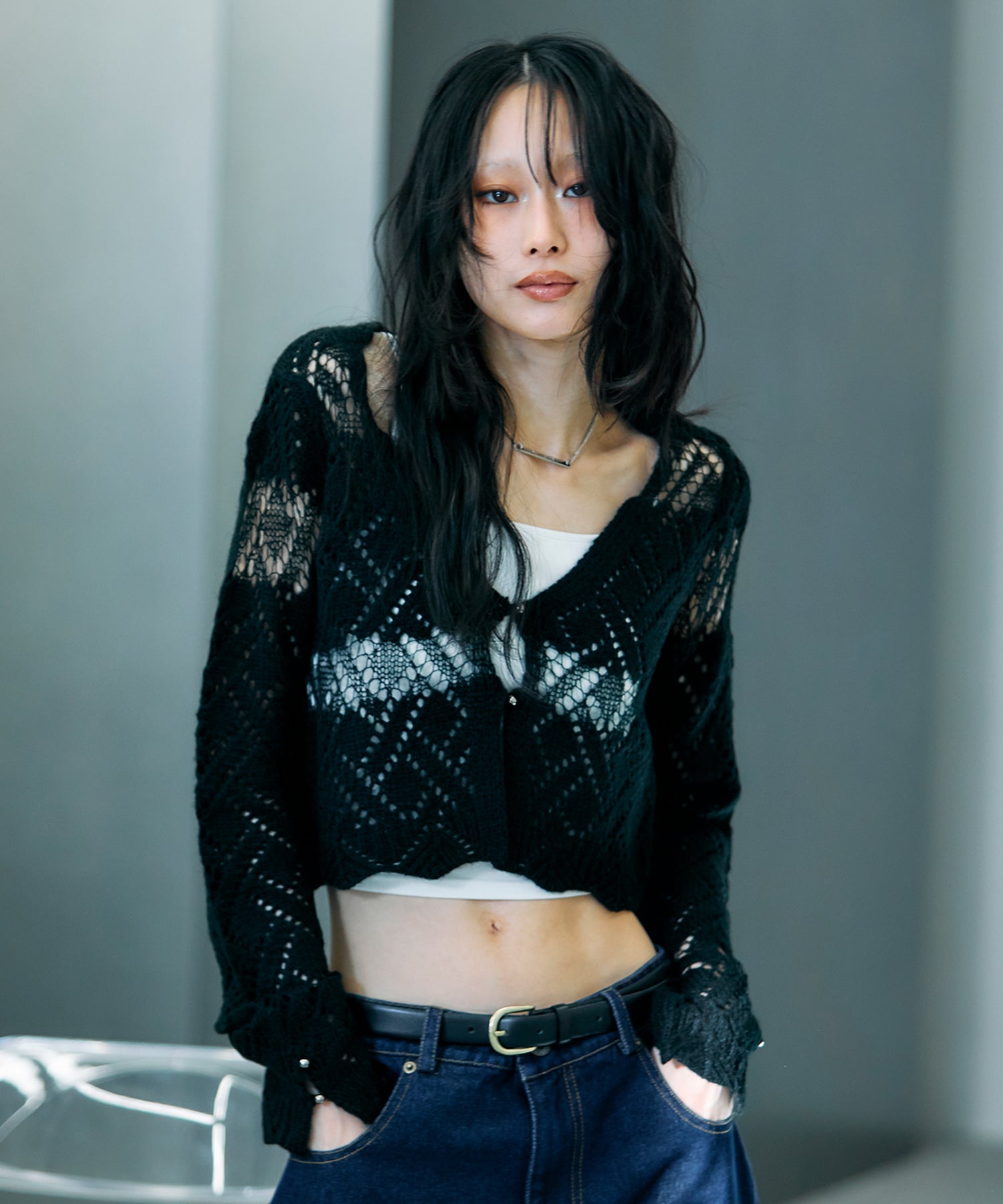 MODEL:170cm/COLOR:BLACK/SIZE:F