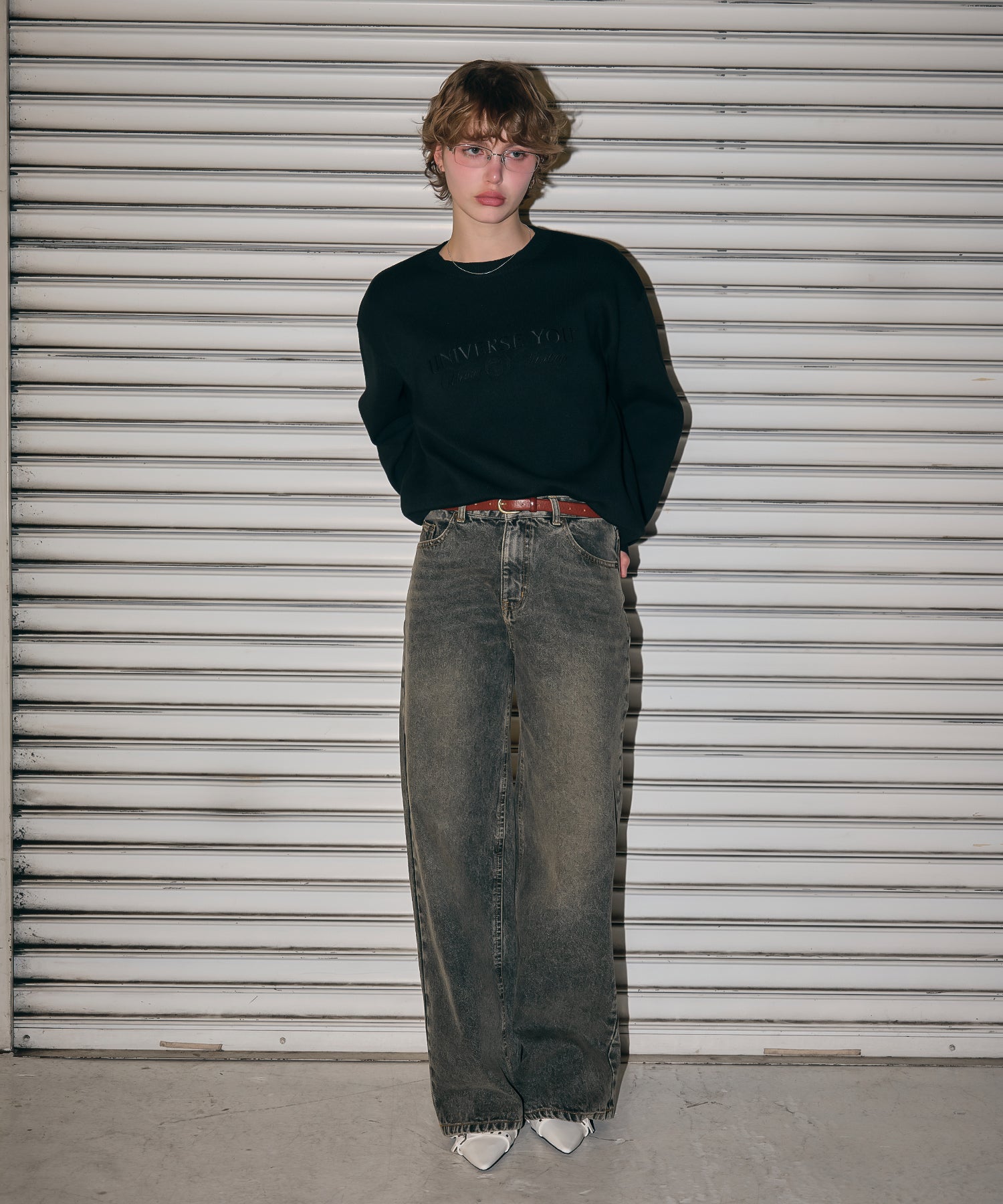 MODEL:170cm/COLOR:BLACK/SIZE:M