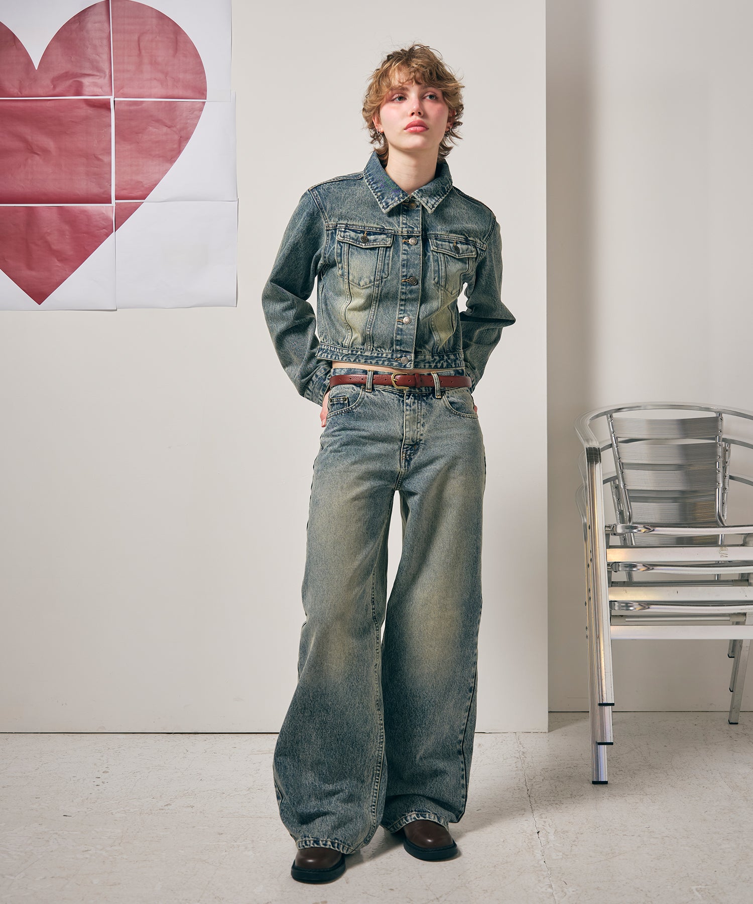 MODEL:170cm/COLOR:BLUE/SIZE:F